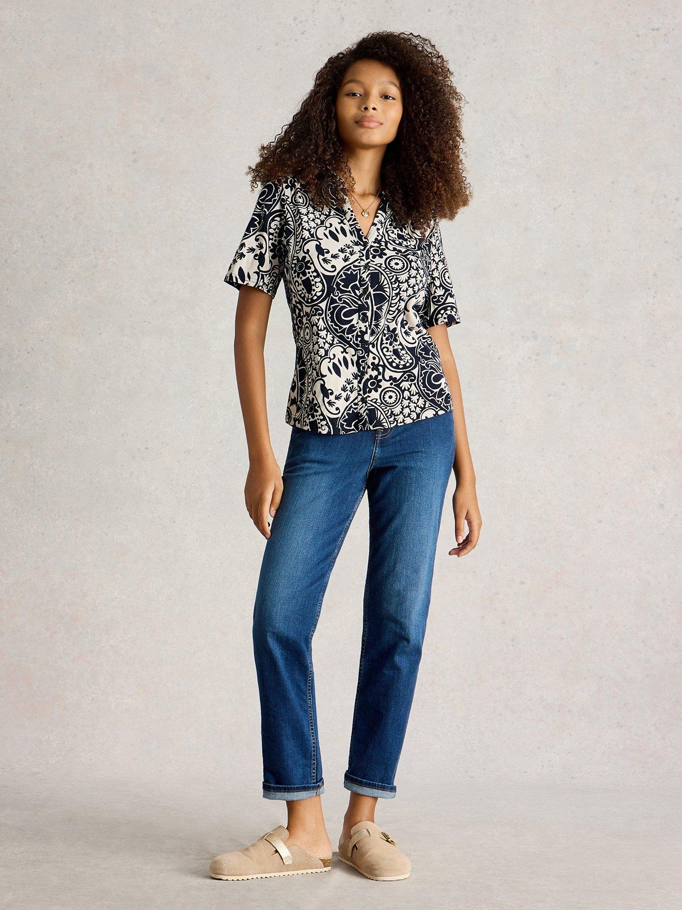 Image 3 of 6 of White Stuff Annie Short Sleeve Jersey Shirt