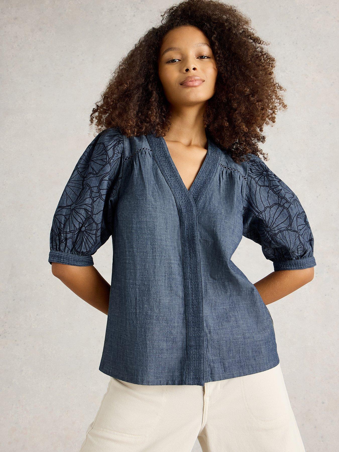 undefined Finley Chambray Top