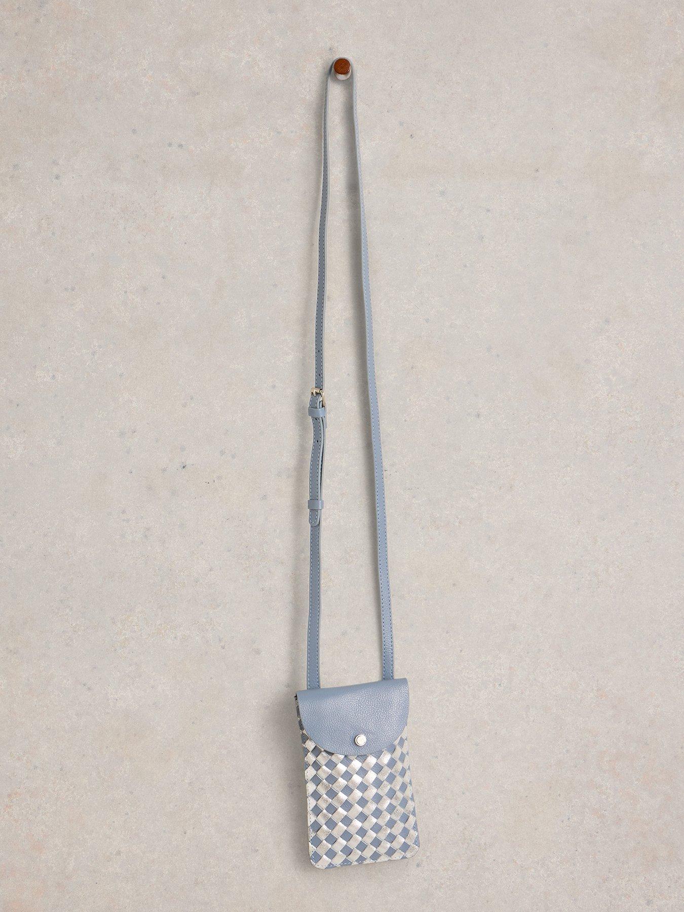 Image 2 of 4 of White Stuff Coco Weave Phone Bag - Blue