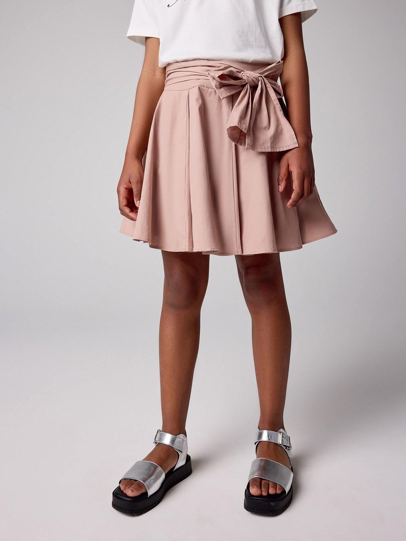 Image 1 of 6 of smALLSAINTS Girls Bow Skirt - Purple
