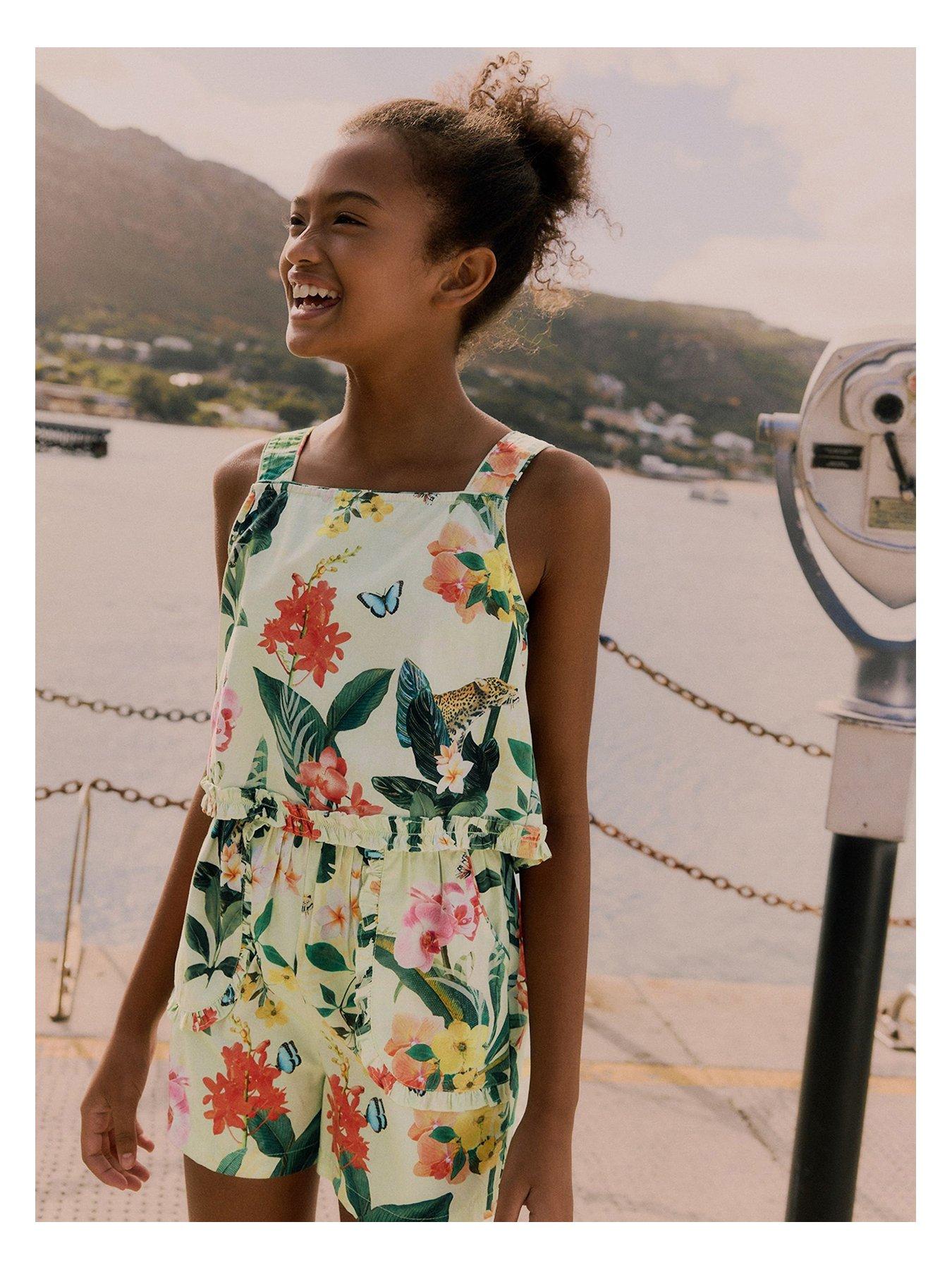 ted-baker-girls-tropical-print-top-and-short-set-multifront