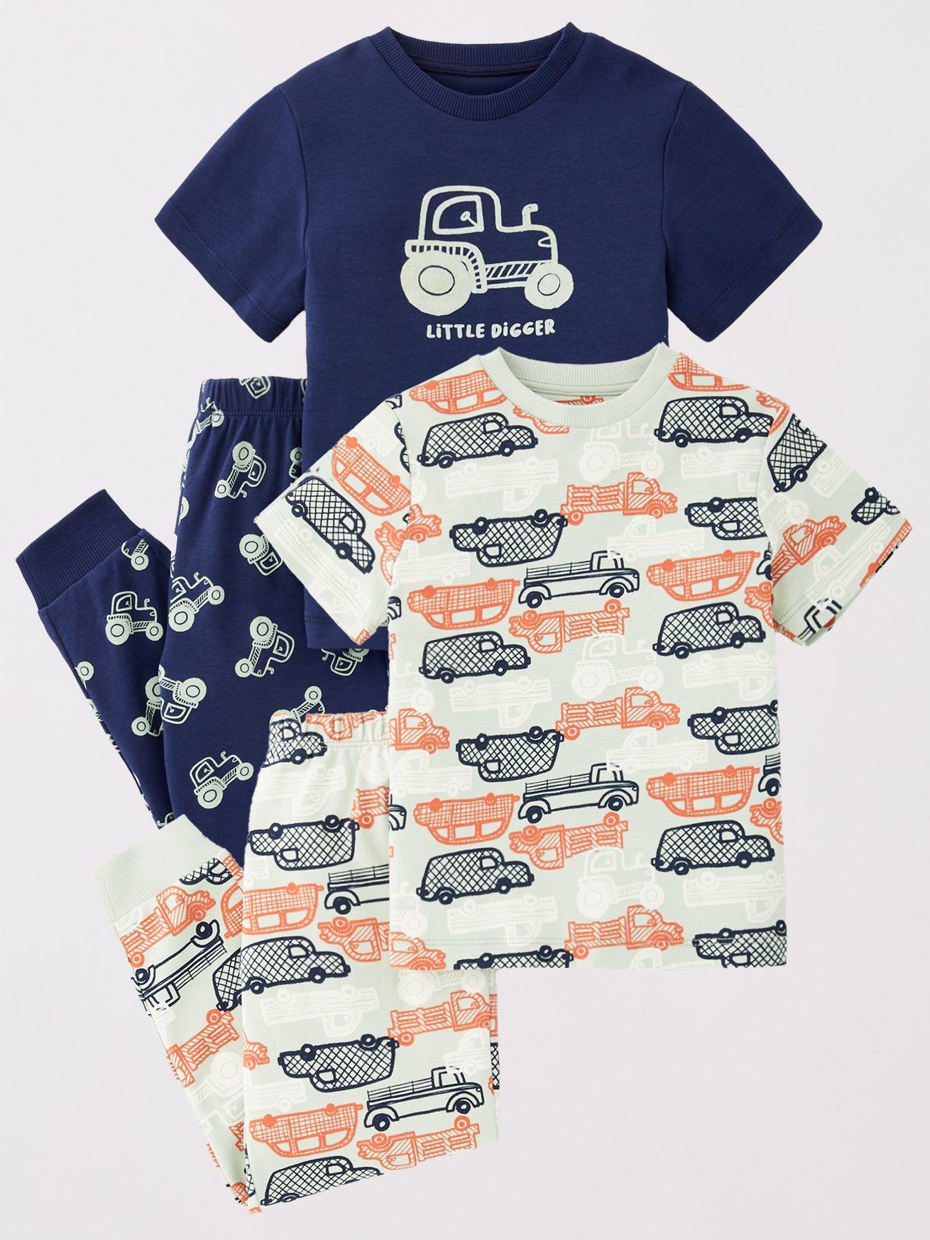 Mini V by Very Boys 2 Pack Transport Pyjamas - Multi