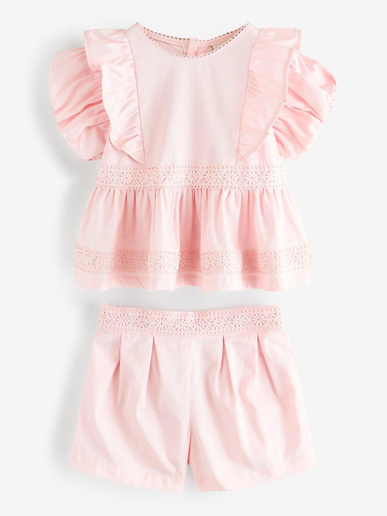 Image of Ted Baker Younger Girls Frill Top And Shorts Set