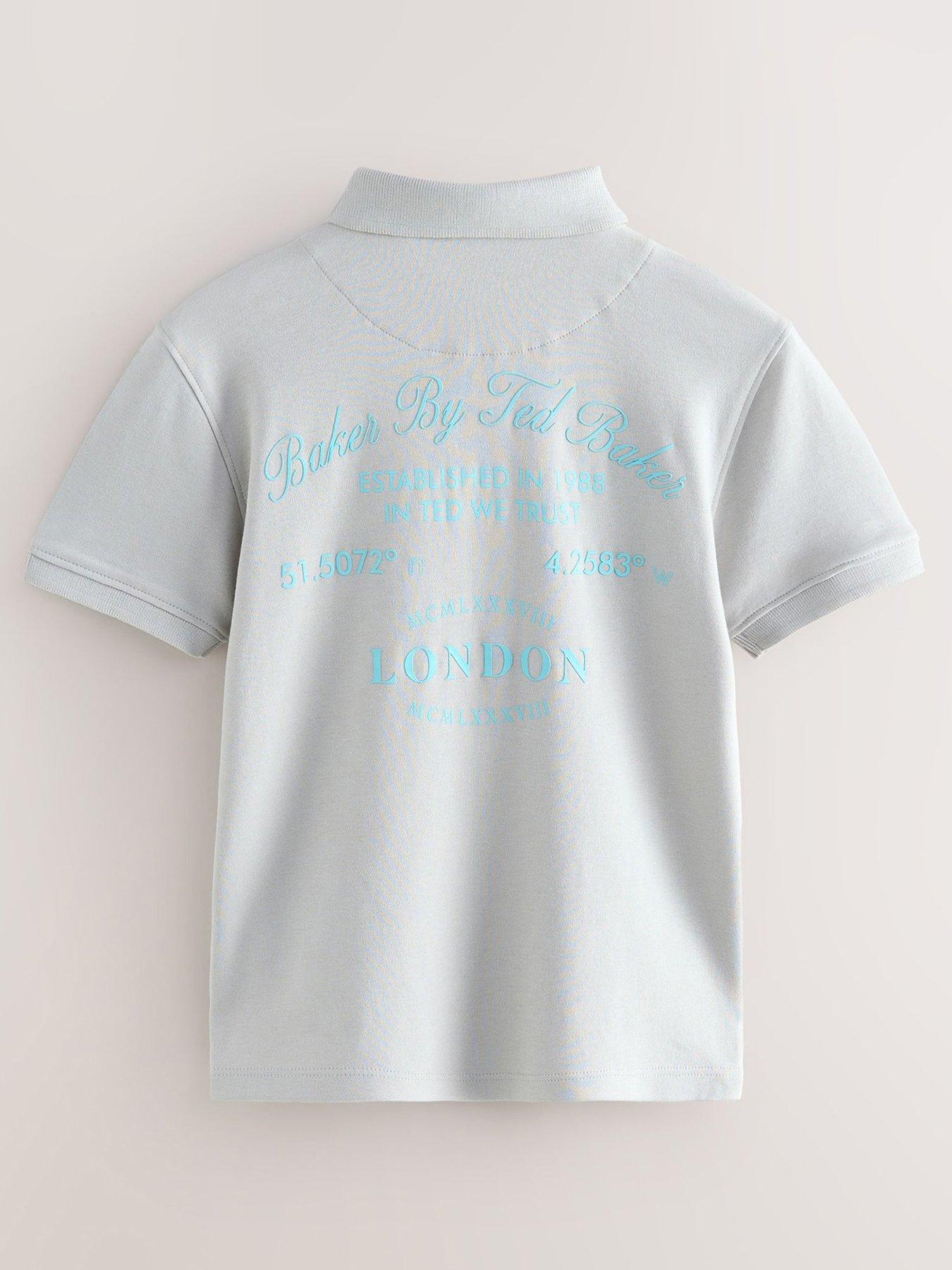 Image 2 of 5 of Ted Baker Graphic Polo Shirt - Soft Grey