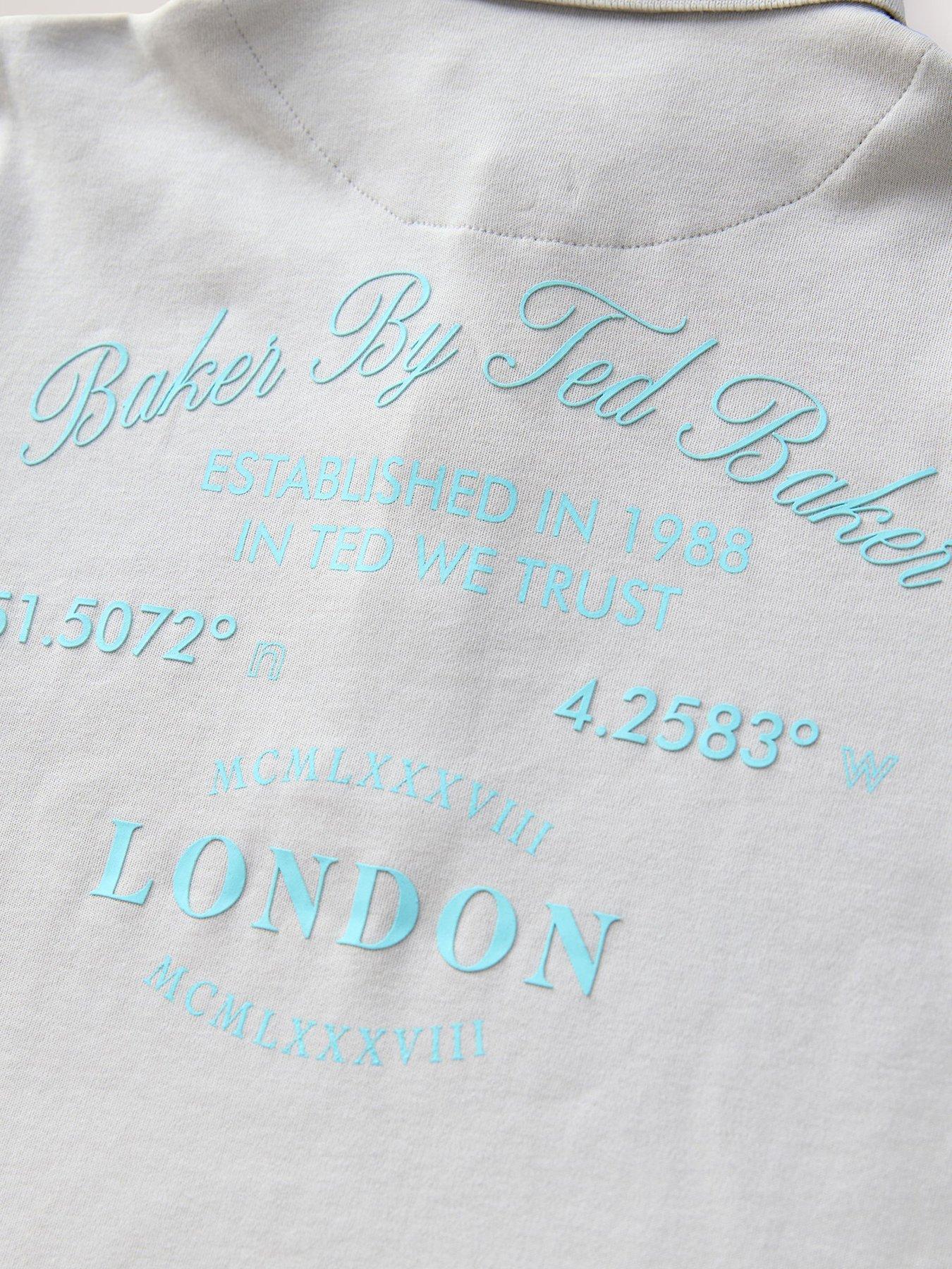 Image 5 of 5 of Ted Baker Graphic Polo Shirt - Soft Grey