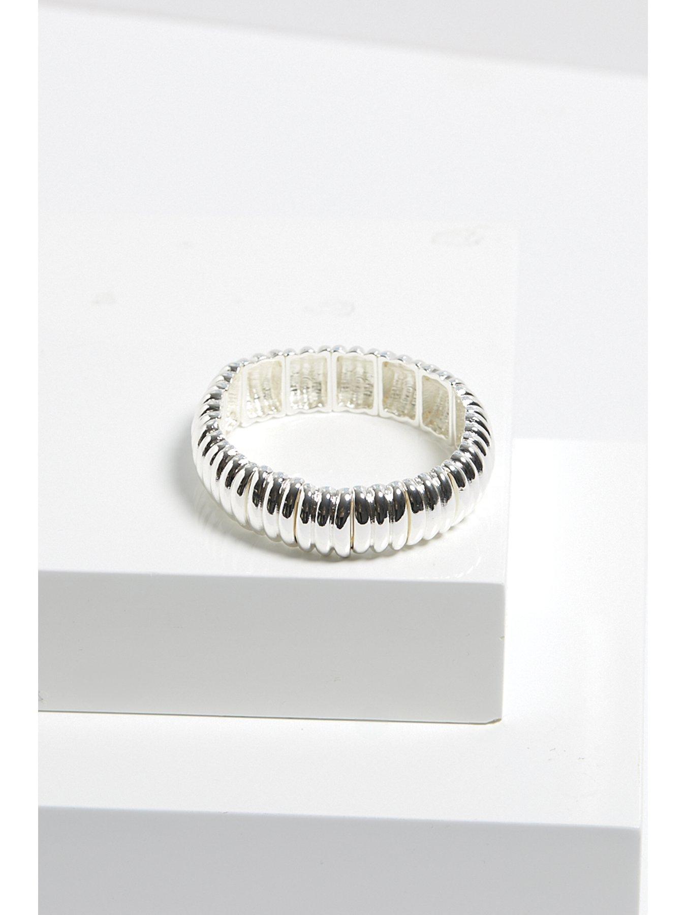mood-mood-silver-ridged-stretch-braceletstillFront