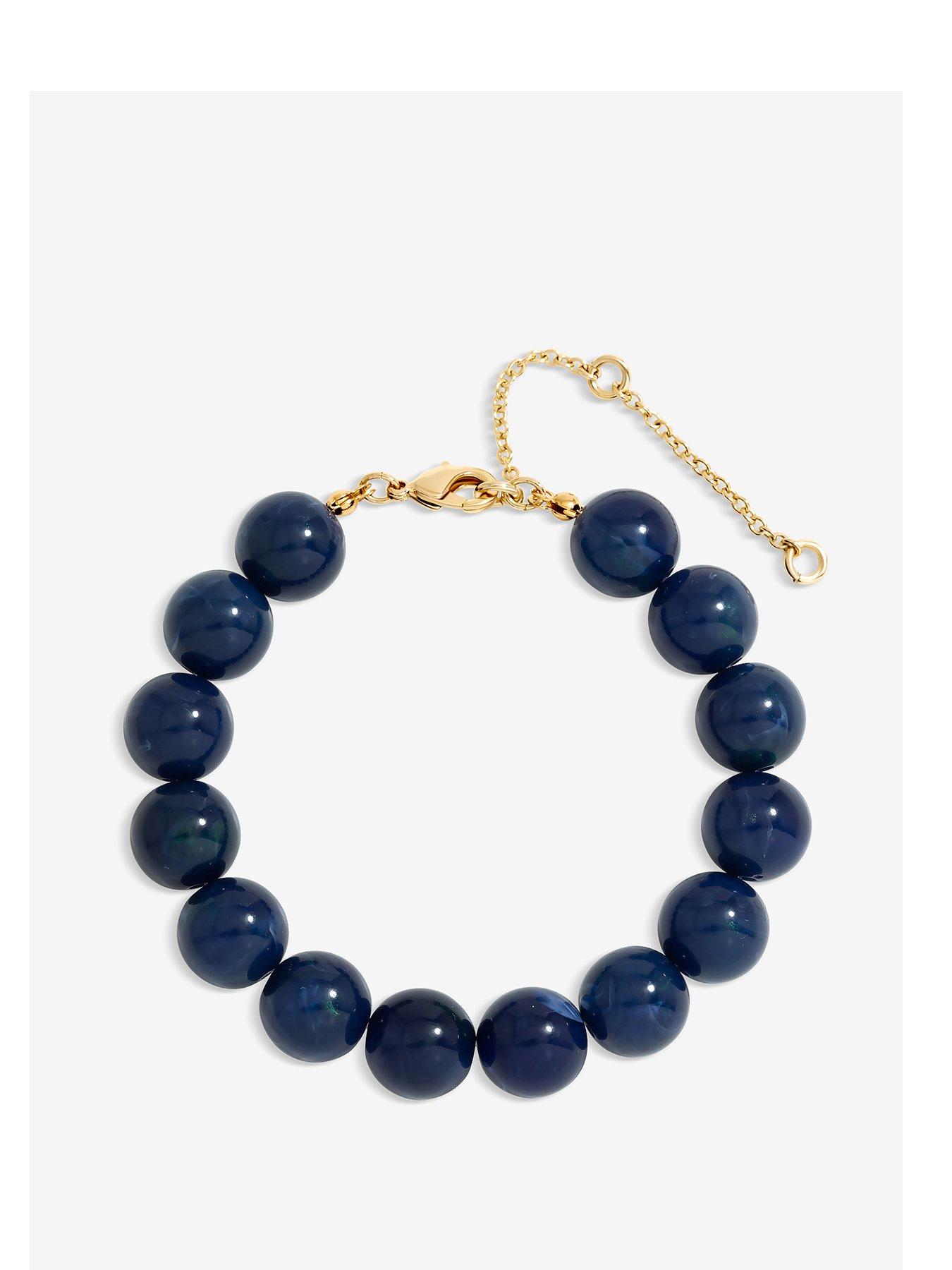 undefined Mood Gold Blue Lapis Orb Magnetic Bracelet