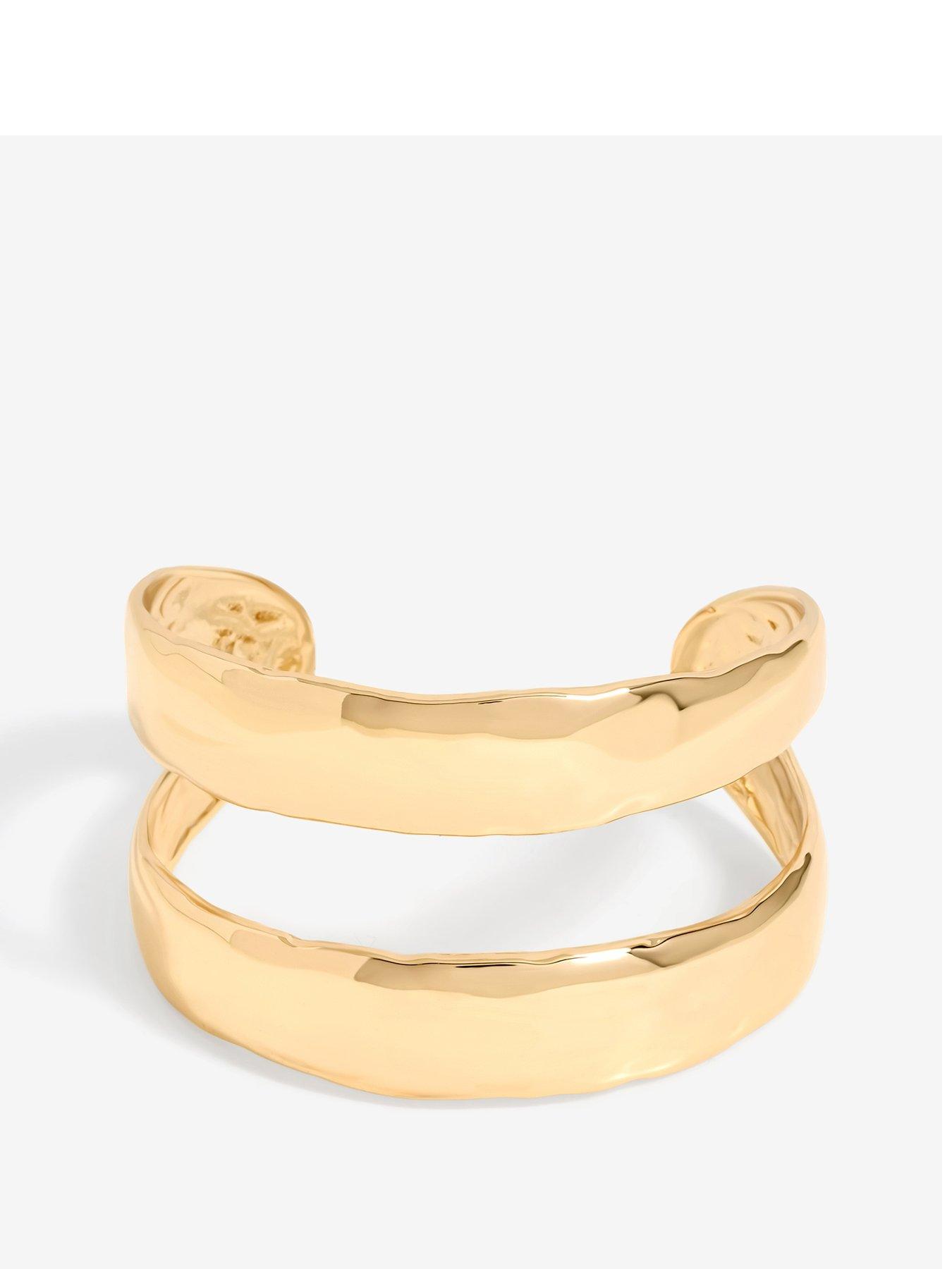 undefined Mood Gold Molten Open Cuff Bracelet
