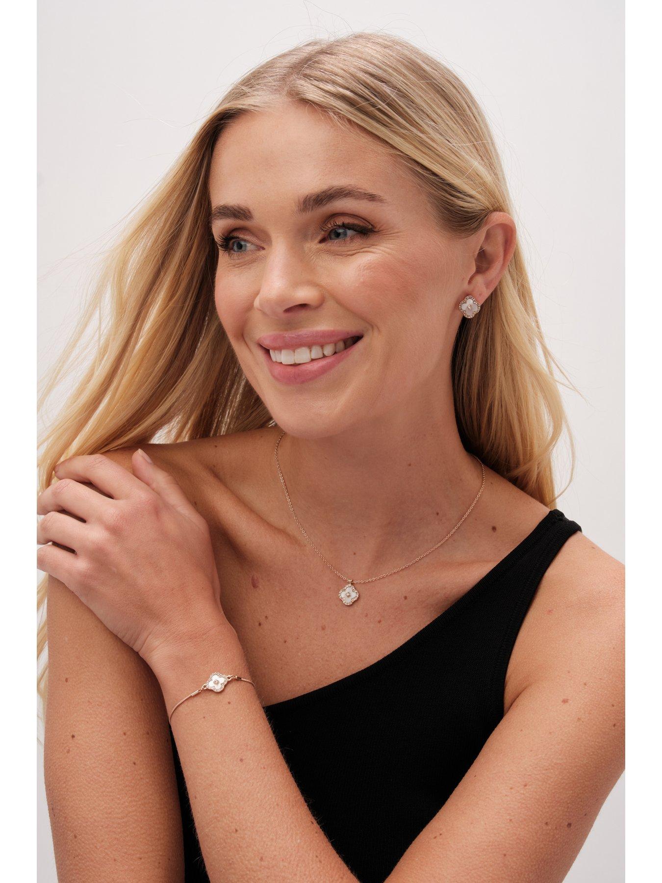 Image 5 of 5 of Jon Richard Jon Richard Gold Plated Crystal Clover Trio Set - Gift Boxed