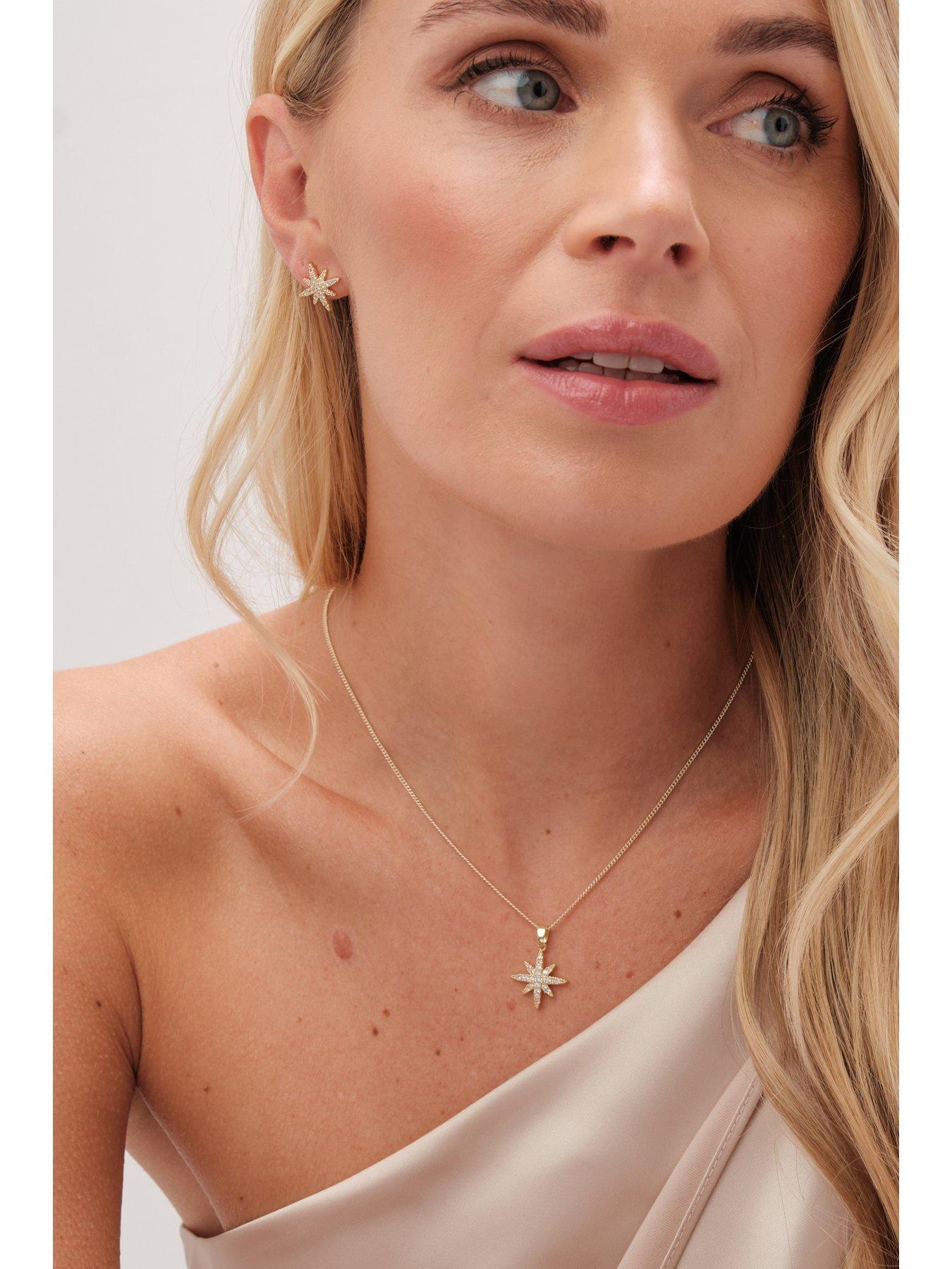 Image 3 of 4 of Inicio Inicio Gold Plated Cubic Zirconia Star Set - Gift Boxed