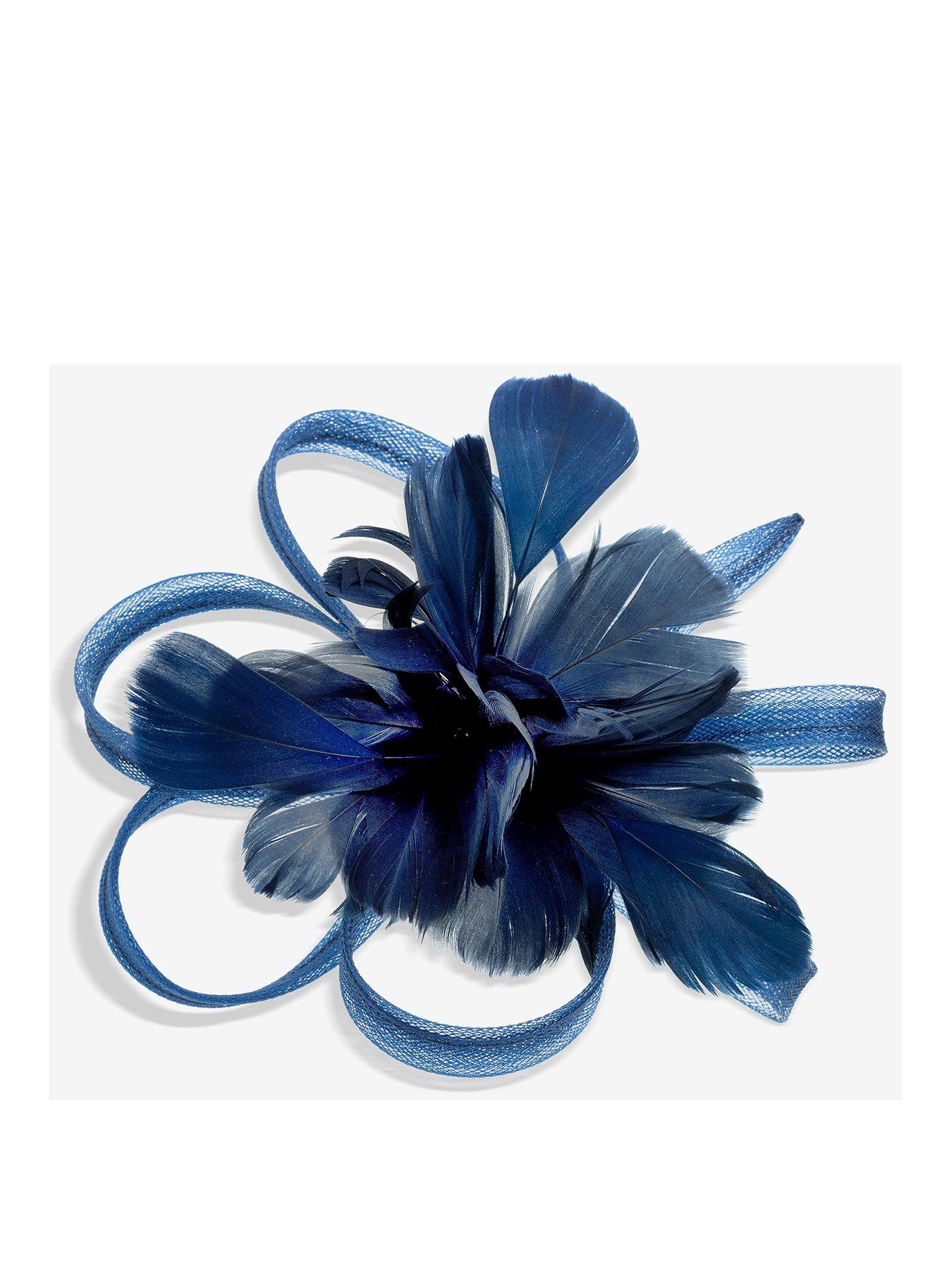 undefined Jon Richard Navy Floral Clip Fascinator