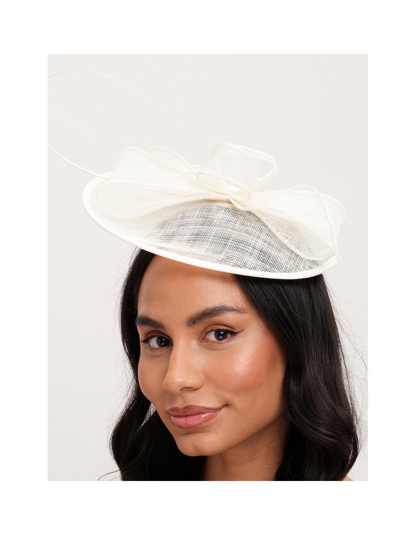 Image of Jon Richard Jon Richard Ivory Woven Bow Fascinator