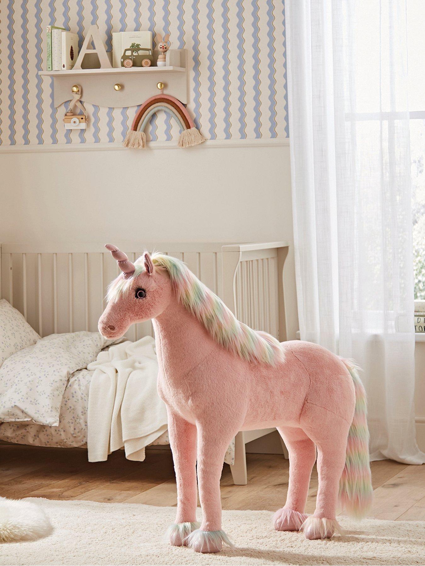 CuddleCo Standing Unicorn Stuffed Animal - Rainbow