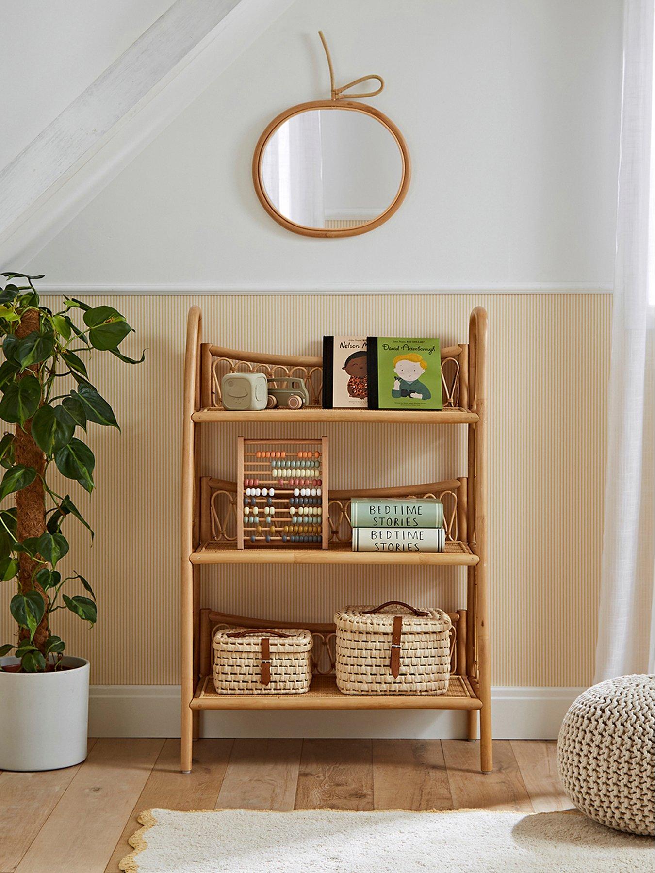 CuddleCo Aria 3 Tier Rattan Shelving Unit