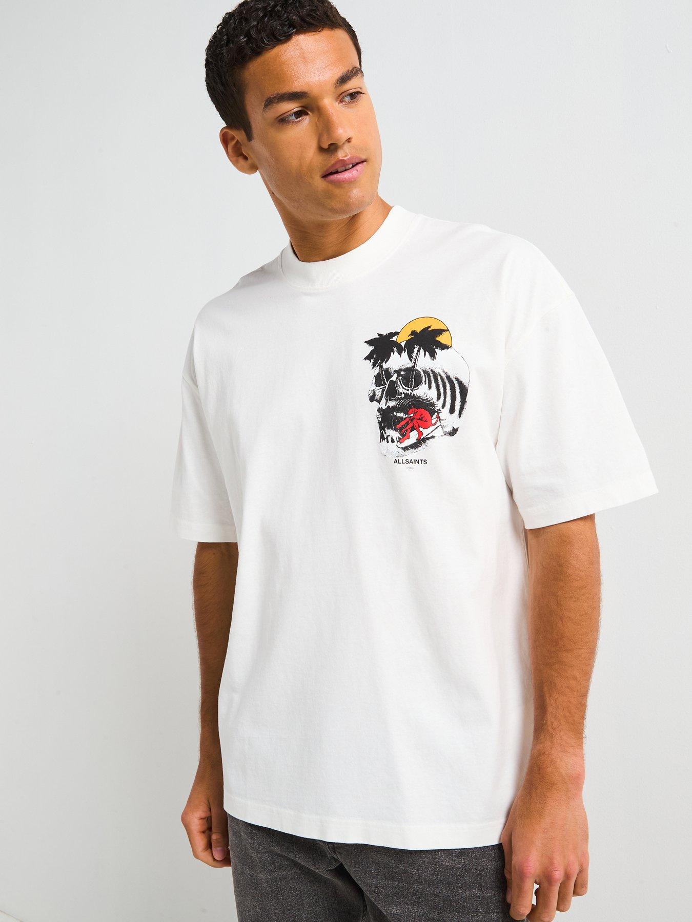 undefined All Saints Breaker Short Sleeve Crew Neck T-Shirt - White