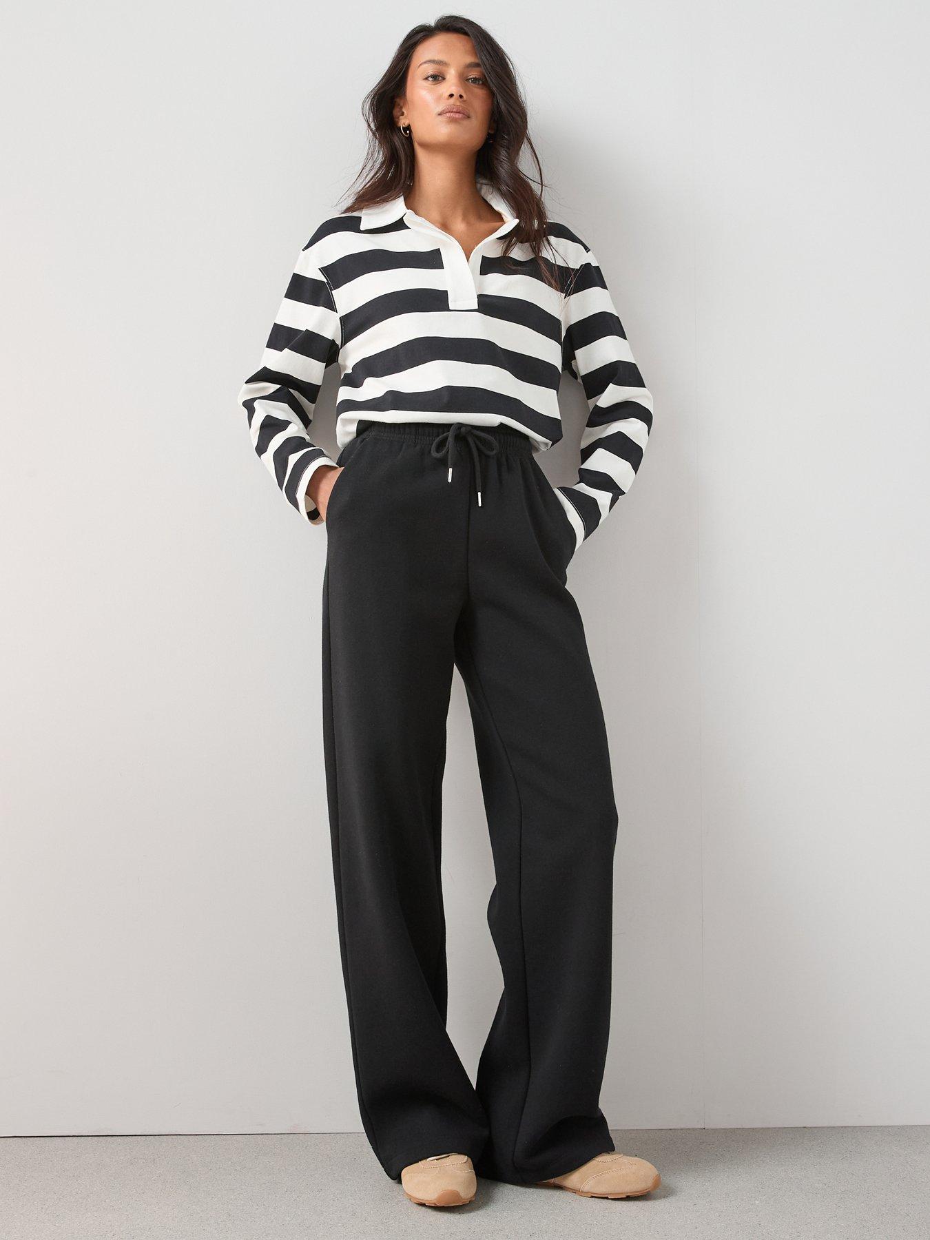 Image 5 of 6 of The Very Collection Wide Leg Joggers - Black