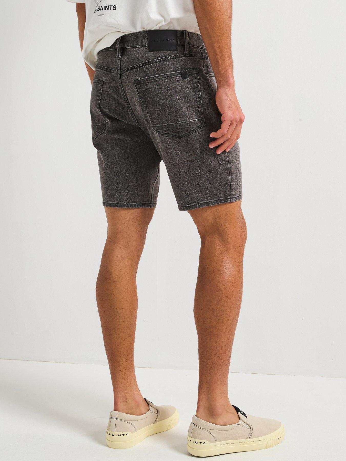 Image 2 of 6 of AllSaints All Saints Switch Denim Shorts- Black