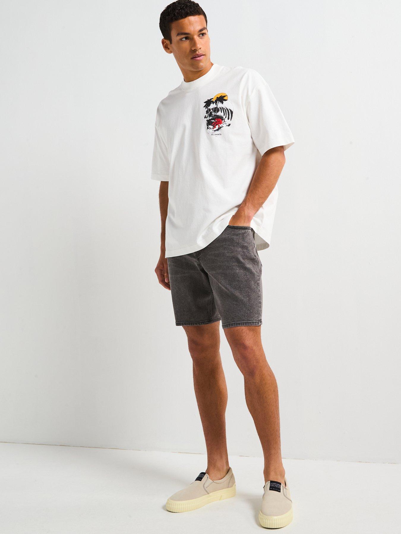 Image 3 of 6 of AllSaints All Saints Switch Denim Shorts- Black
