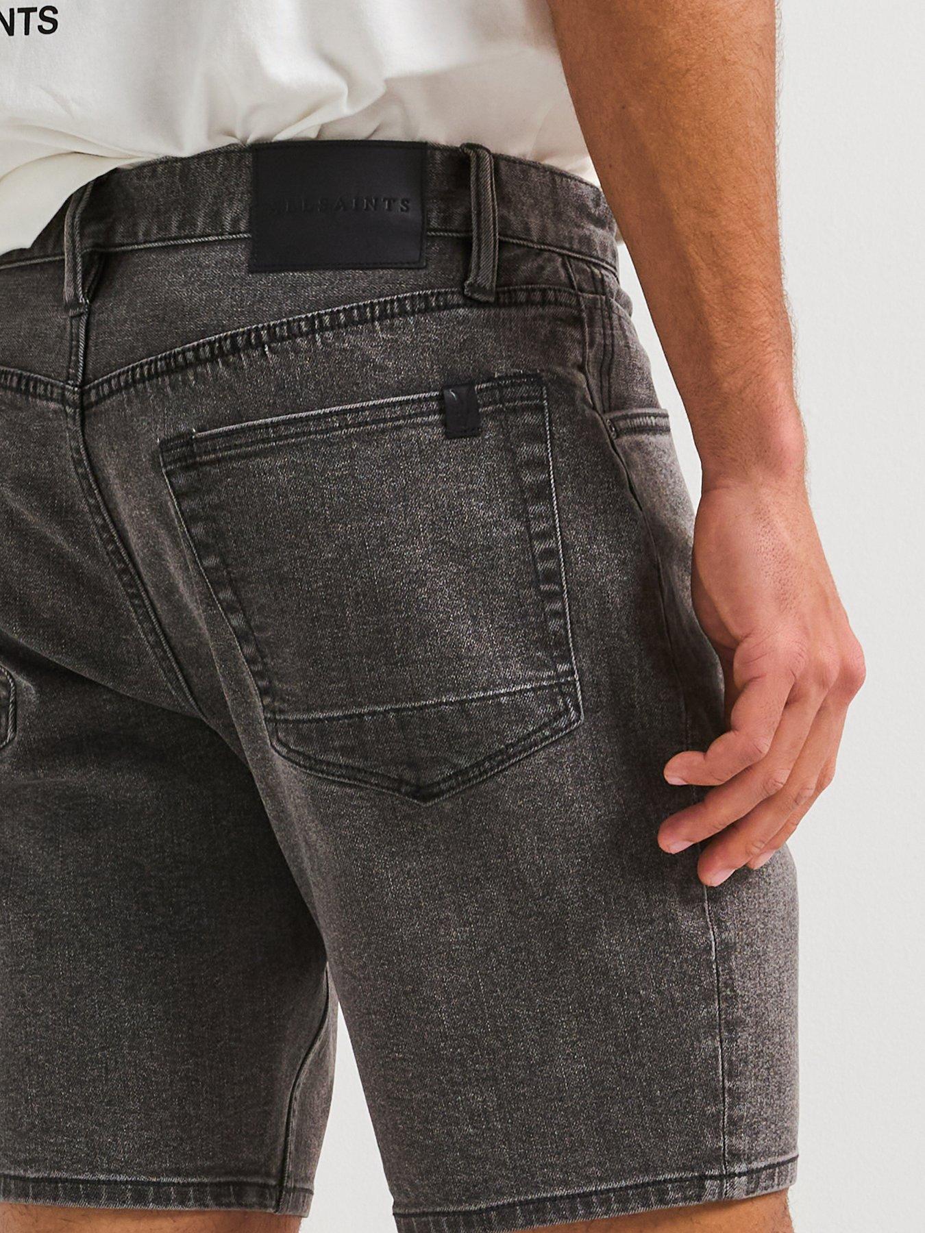 Image 4 of 6 of AllSaints All Saints Switch Denim Shorts- Black