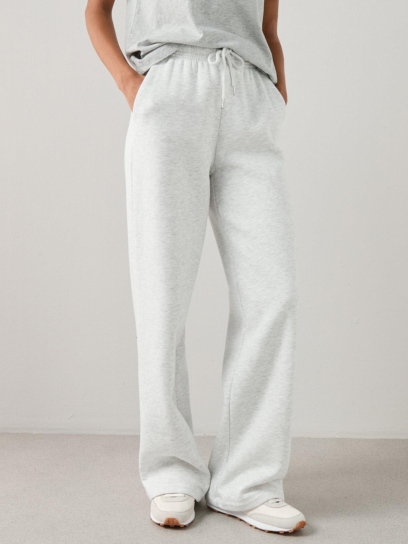 Image 4 of 6 of The Very Collection Wide Leg Relaxed Joggers - Grey