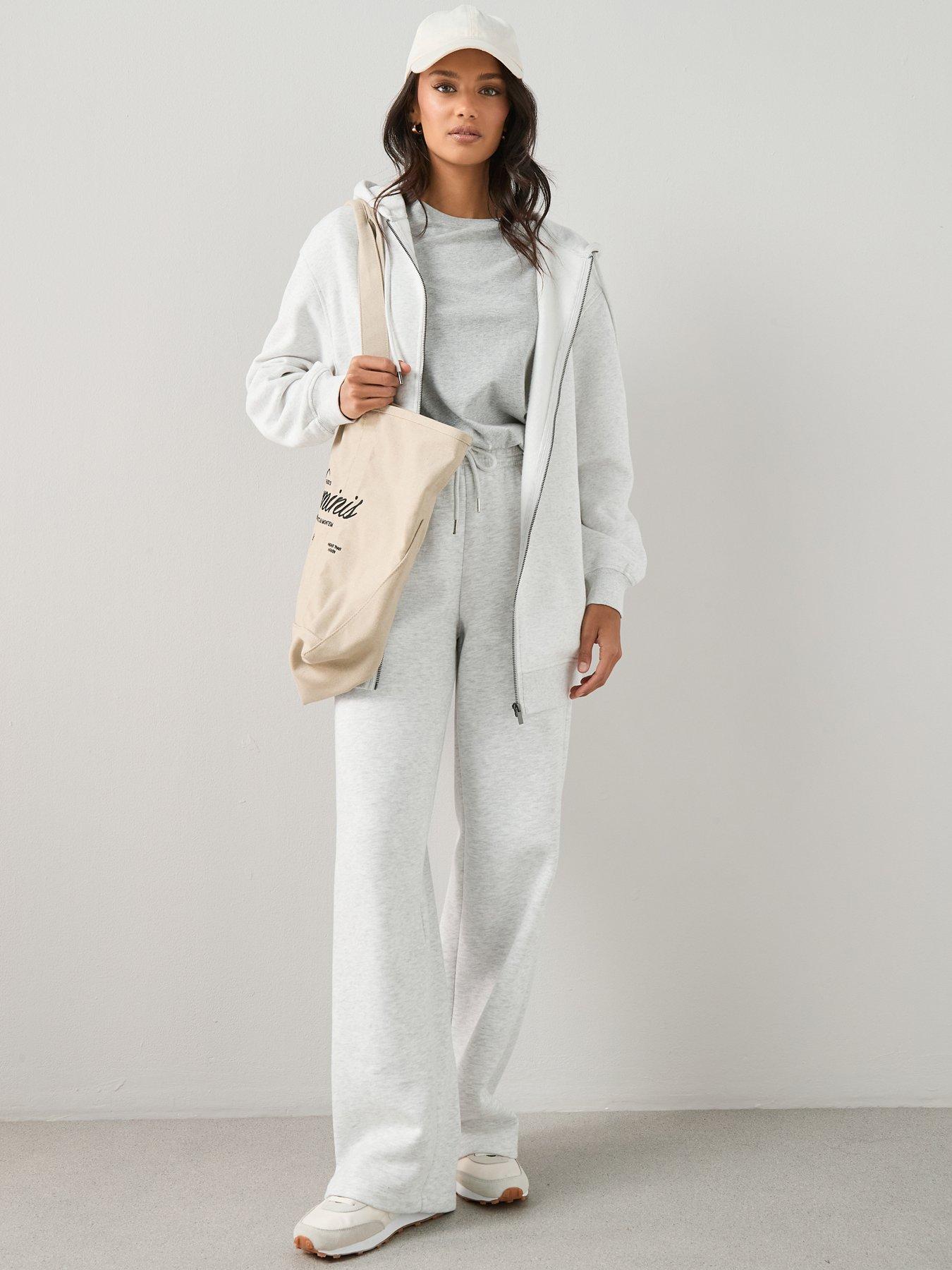 Image 5 of 6 of The Very Collection Wide Leg Relaxed Joggers - Grey