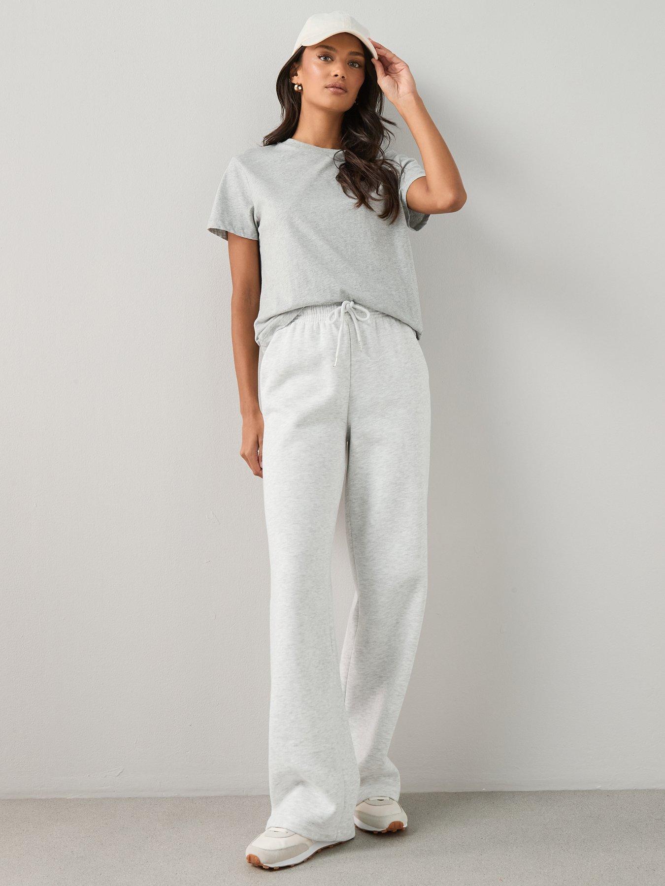 Image 6 of 6 of The Very Collection Wide Leg Relaxed Joggers - Grey