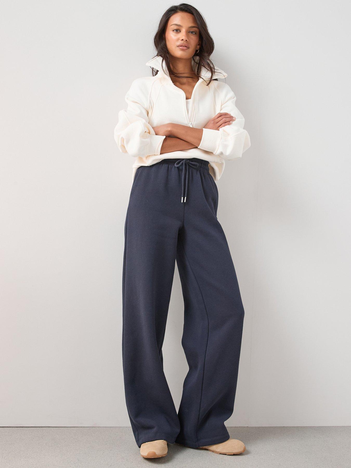 Image 1 of 6 of The Very Collection Wide Leg Jogger - Navy