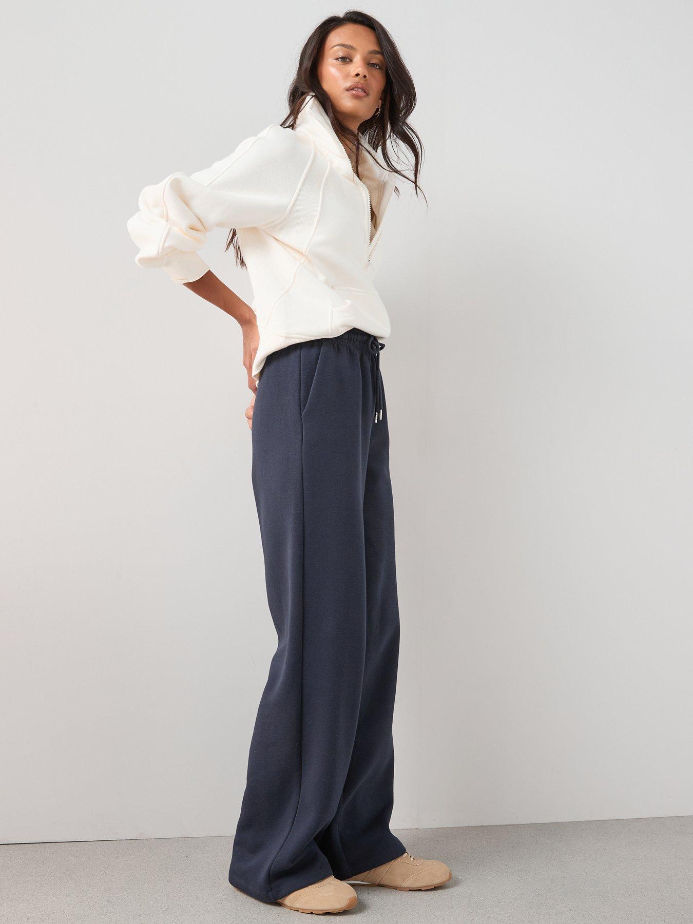 Image 4 of 6 of The Very Collection Wide Leg Jogger - Navy