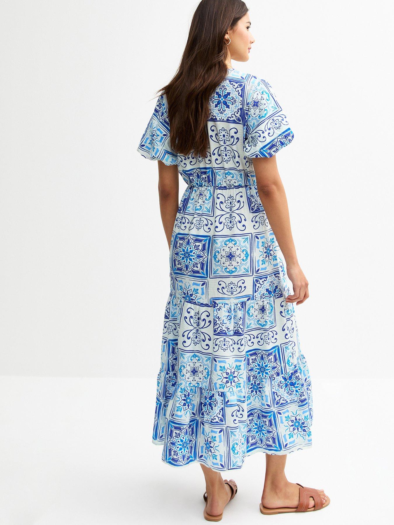 new-look-mary-tile-tier-wrap-midi-bluestillFront