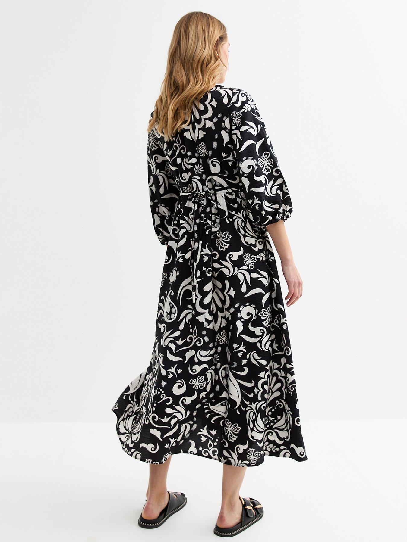 new-look-black-abstract-print-midi-smock-dressstillFront