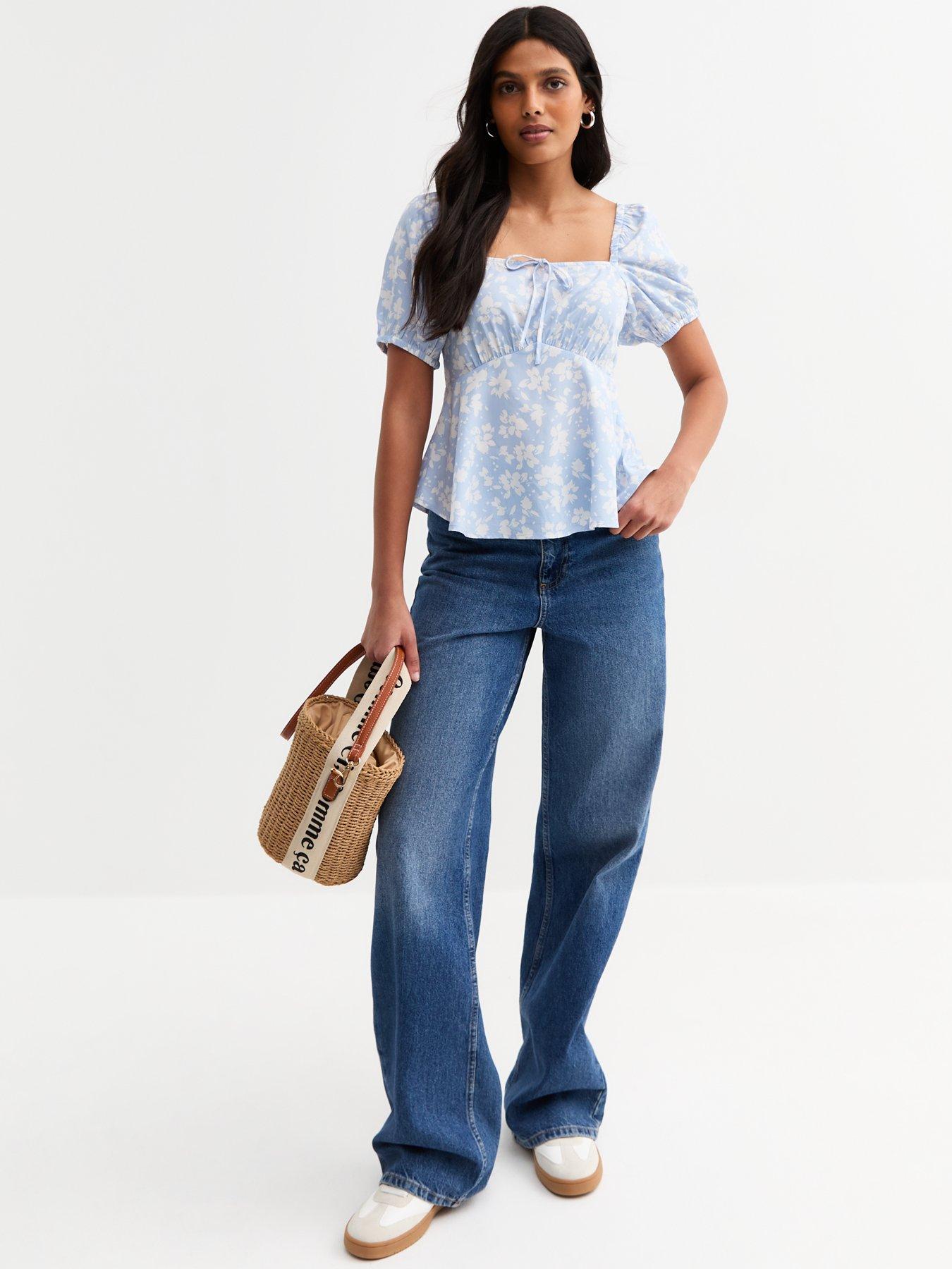new-look-floral-print-peplum-top-blueback