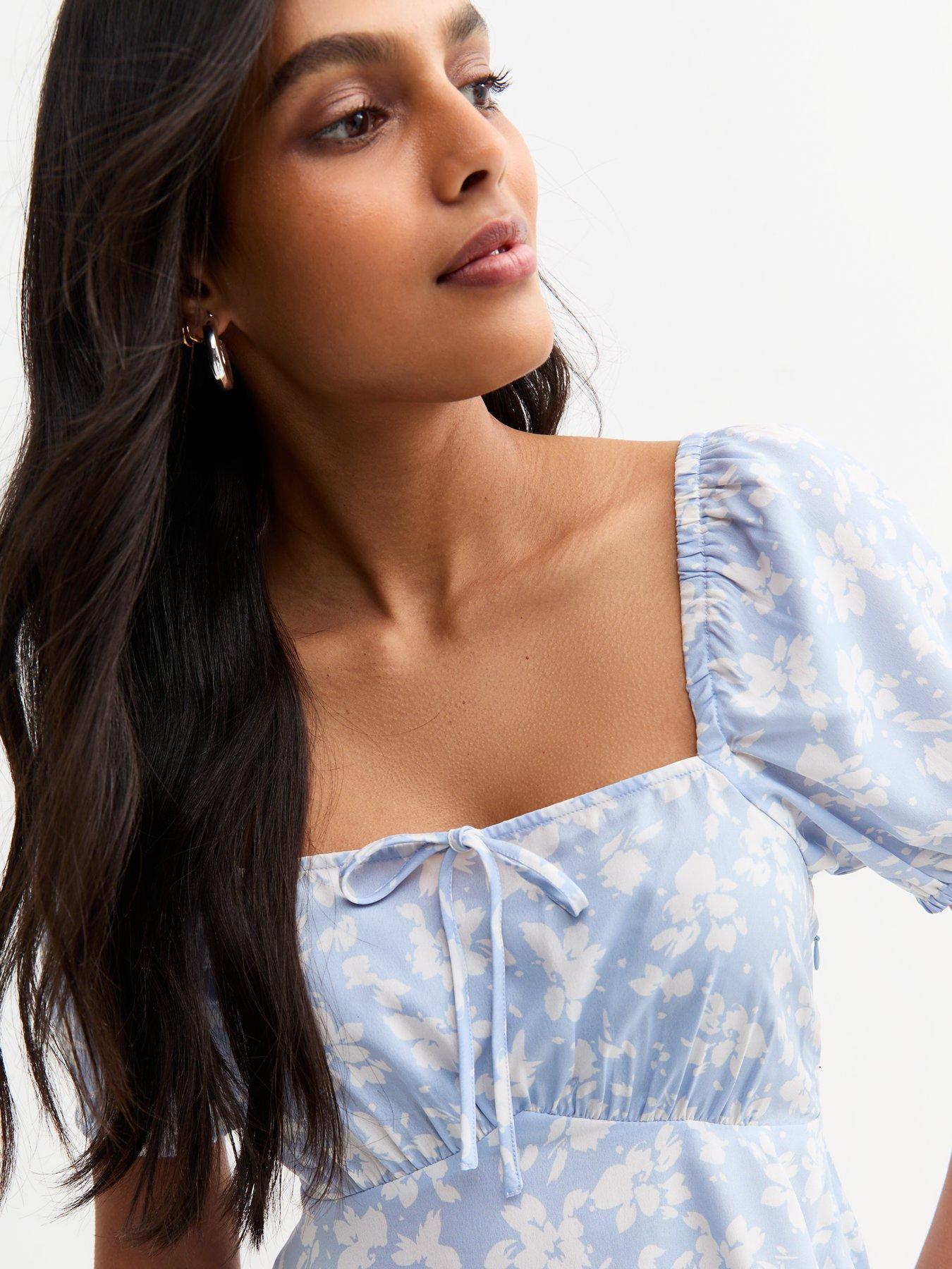 new-look-floral-print-peplum-top-blueoutfit