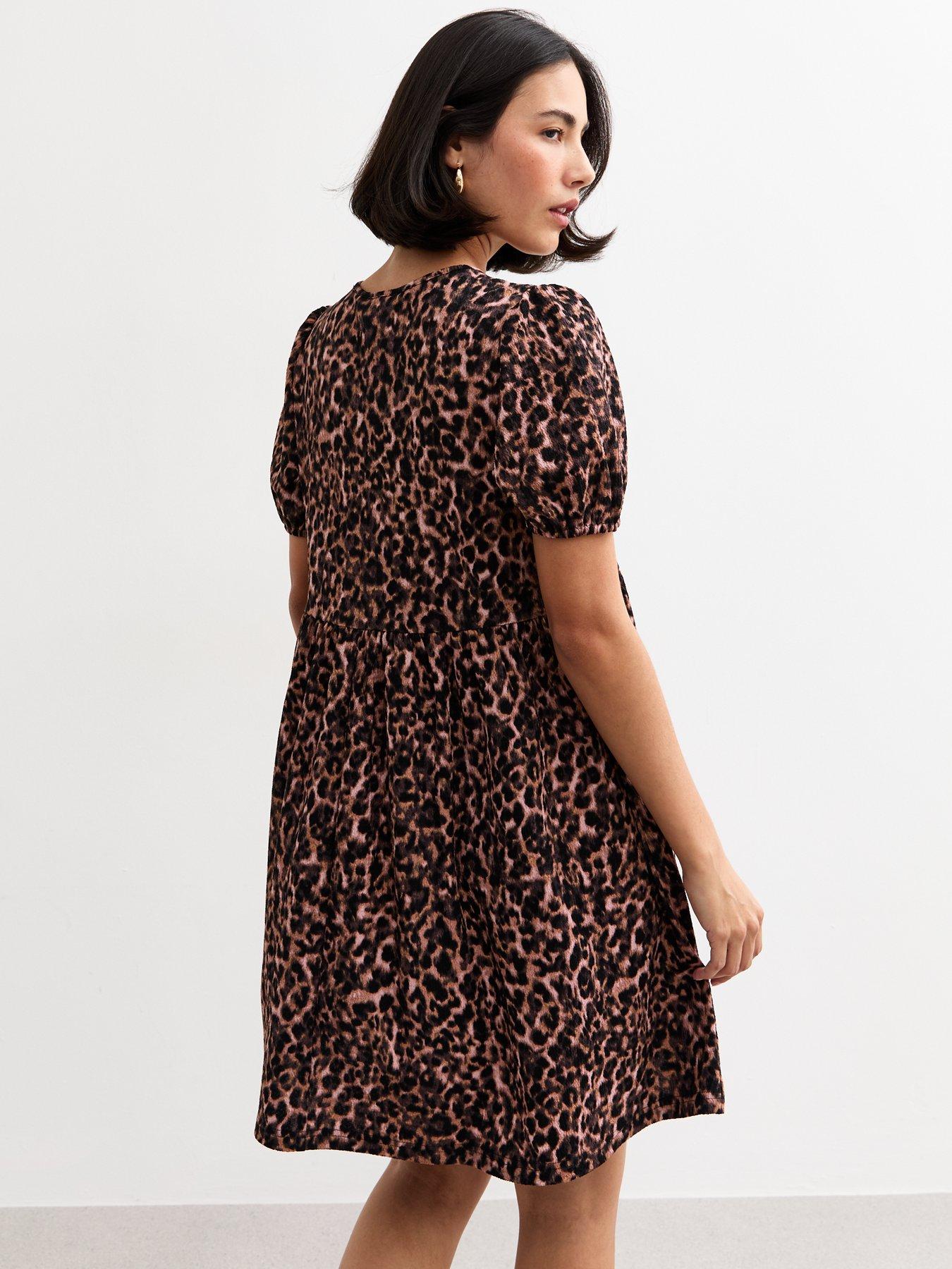 new-look-brown-crinkled-leopard-print-tie-front-mini-dressstillFront