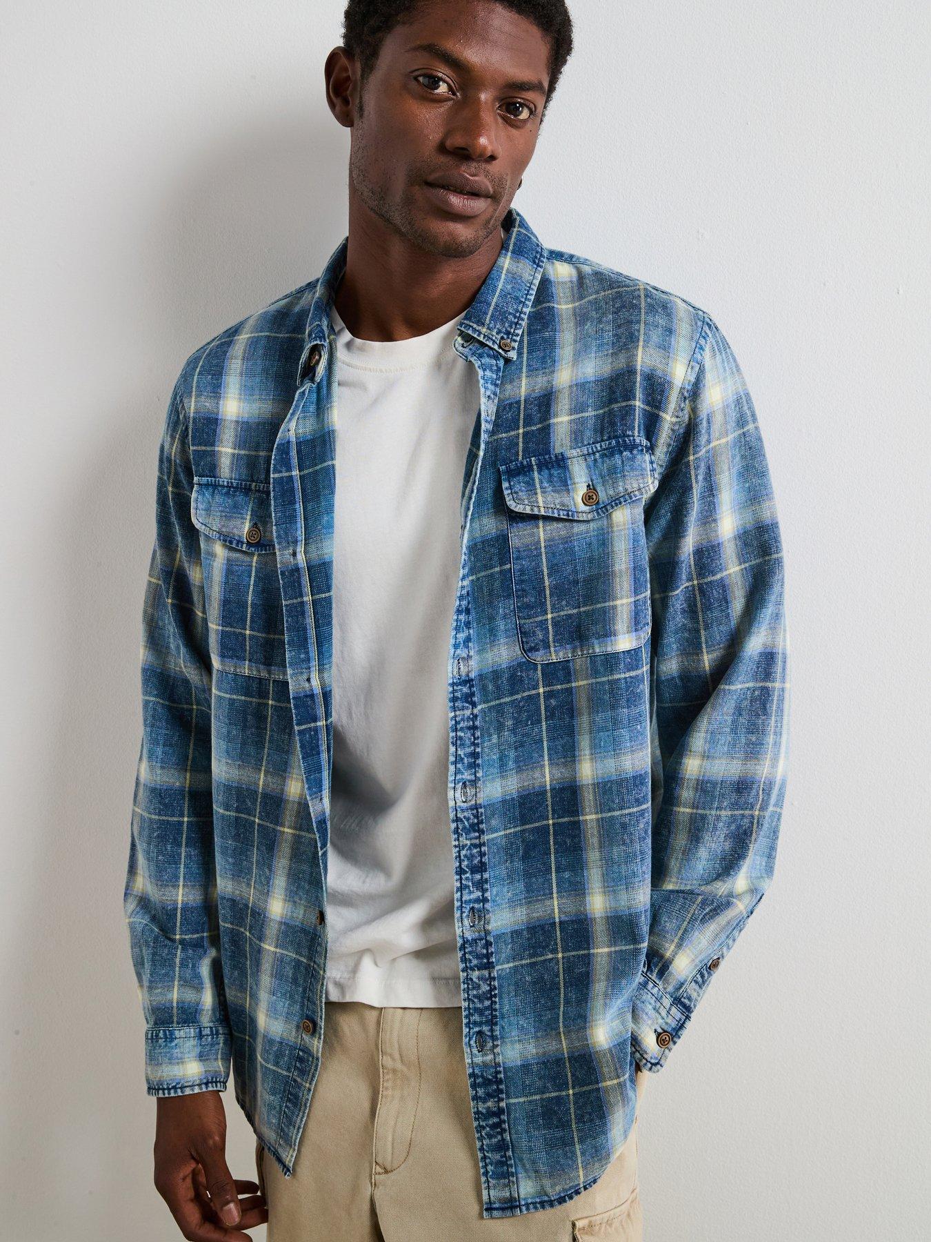 very-man-double-pocket-washed-check-shirt-blueback