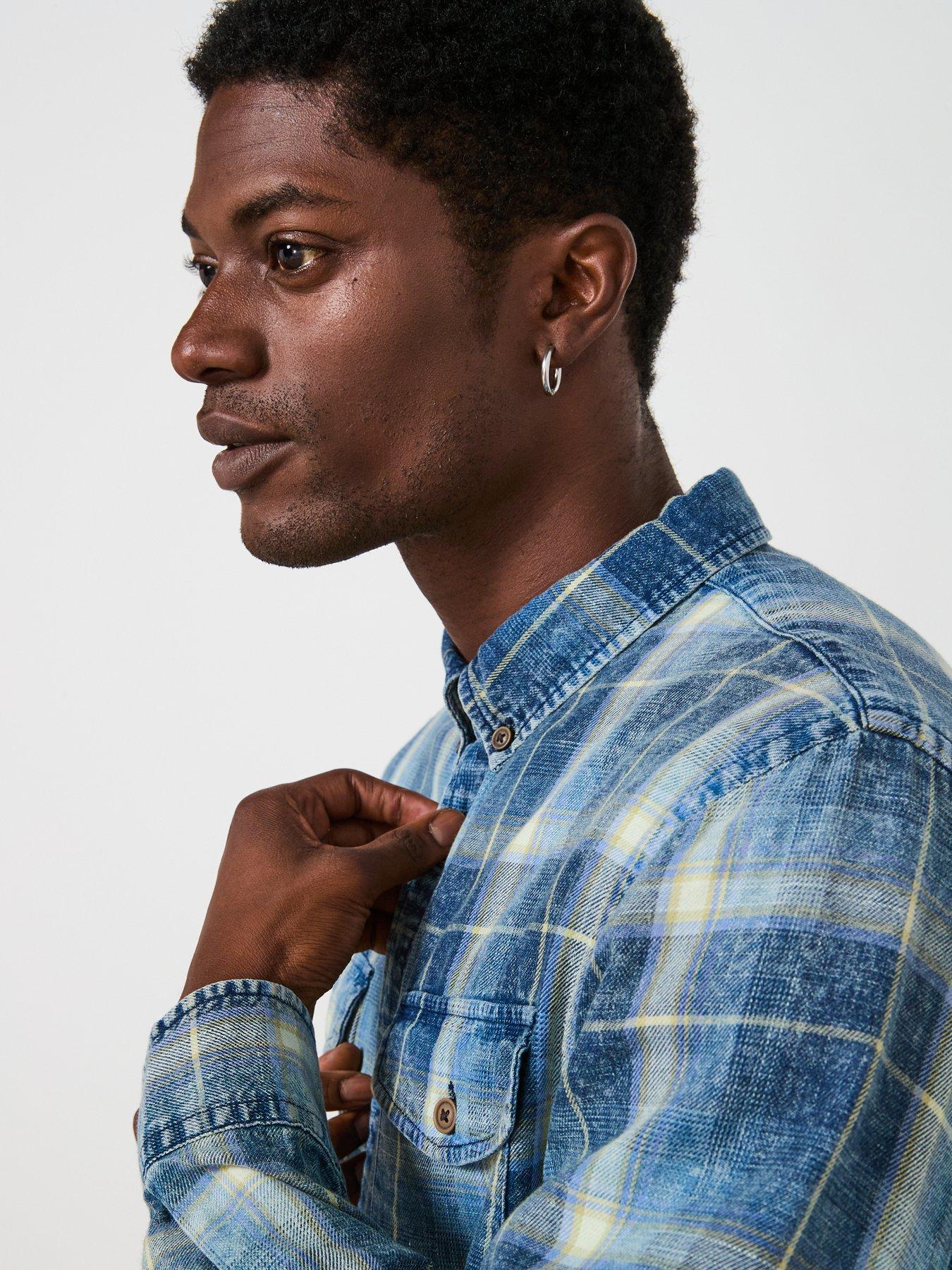 very-man-double-pocket-washed-check-shirt-blueoutfit