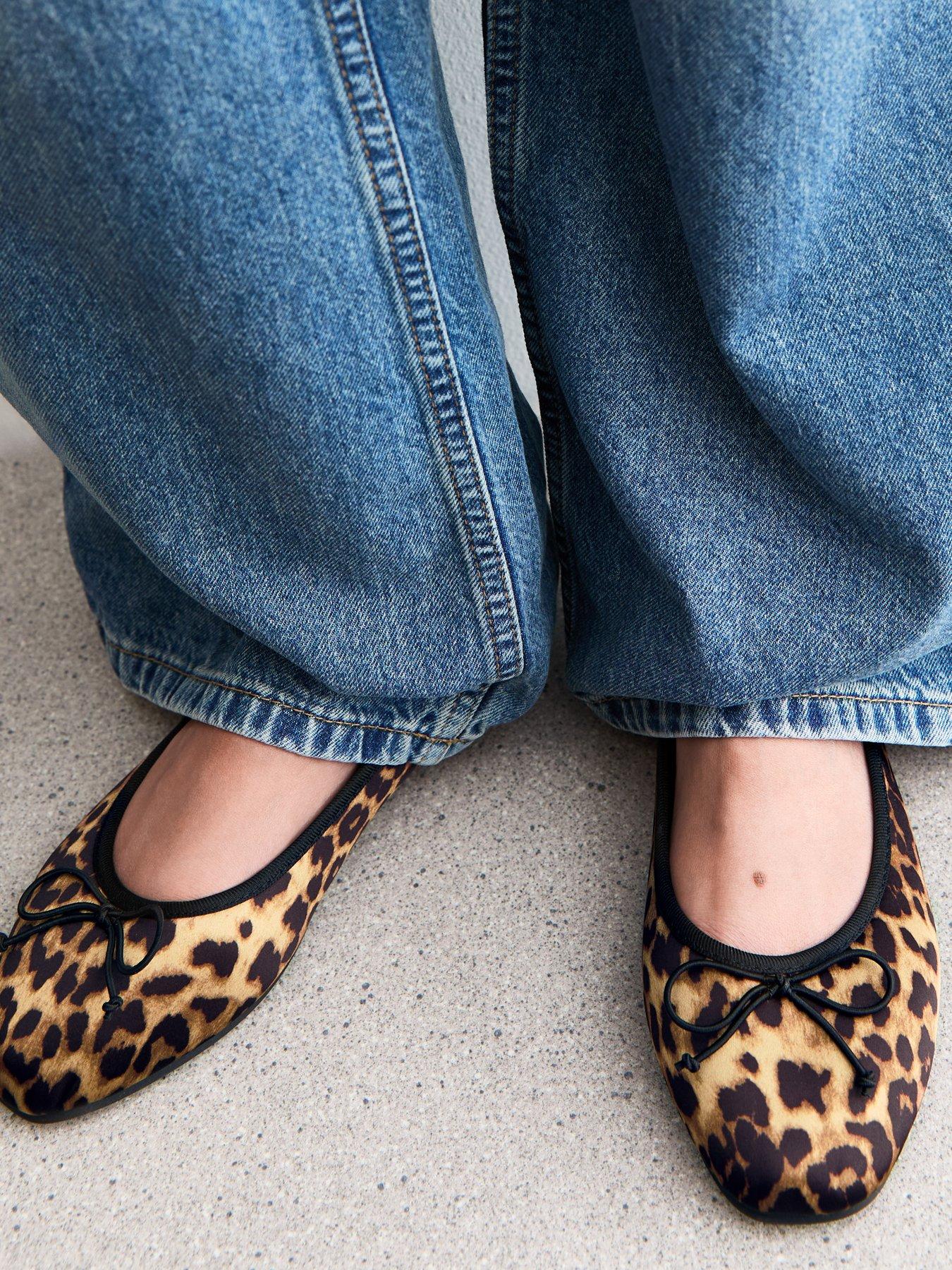 New Look Wide Fit Stone Leopard Print Ballet Flats Very Ireland