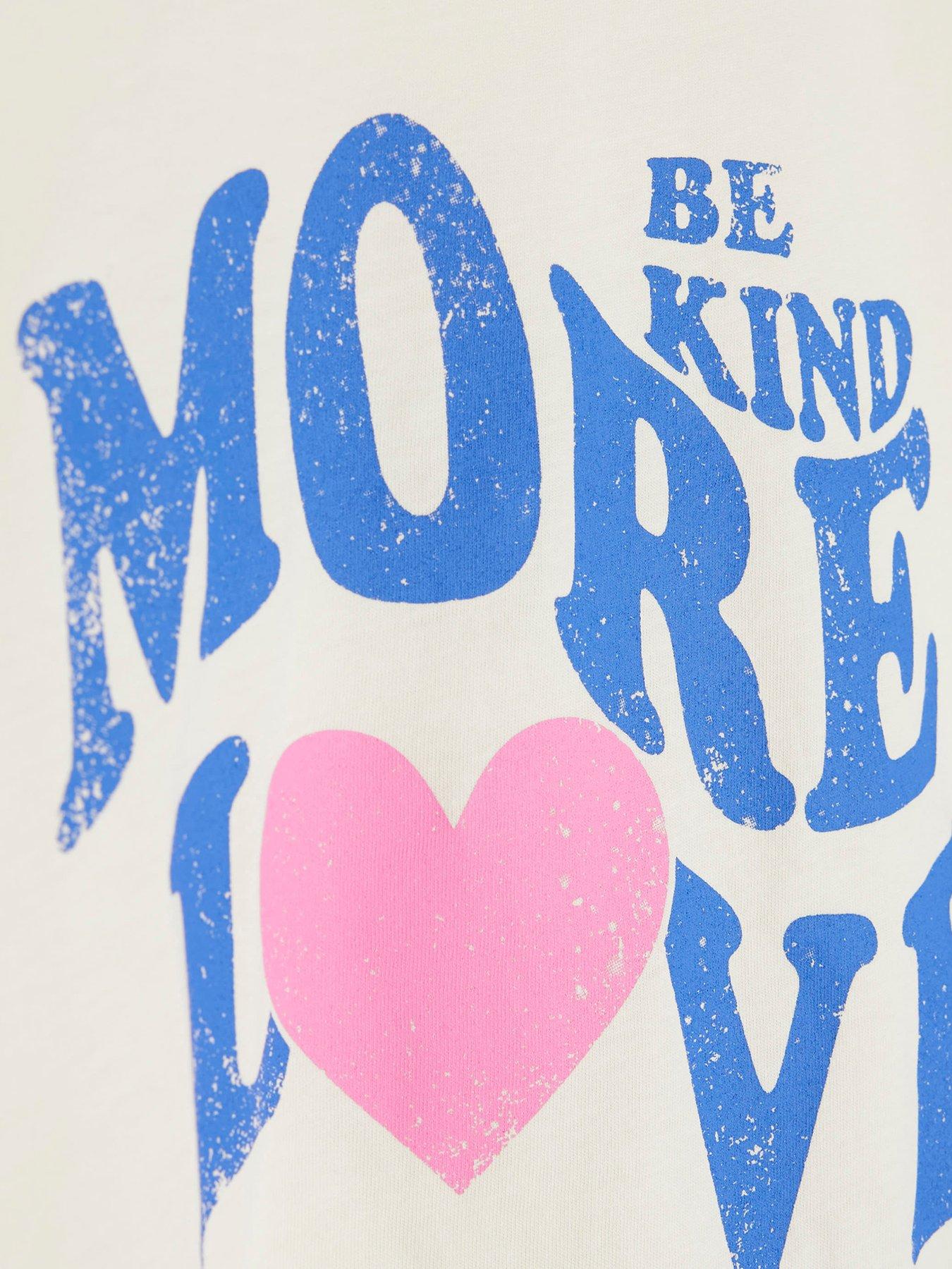 Image 5 of 5 of River Island Girls "More Love" Top And Legging Set - Cream