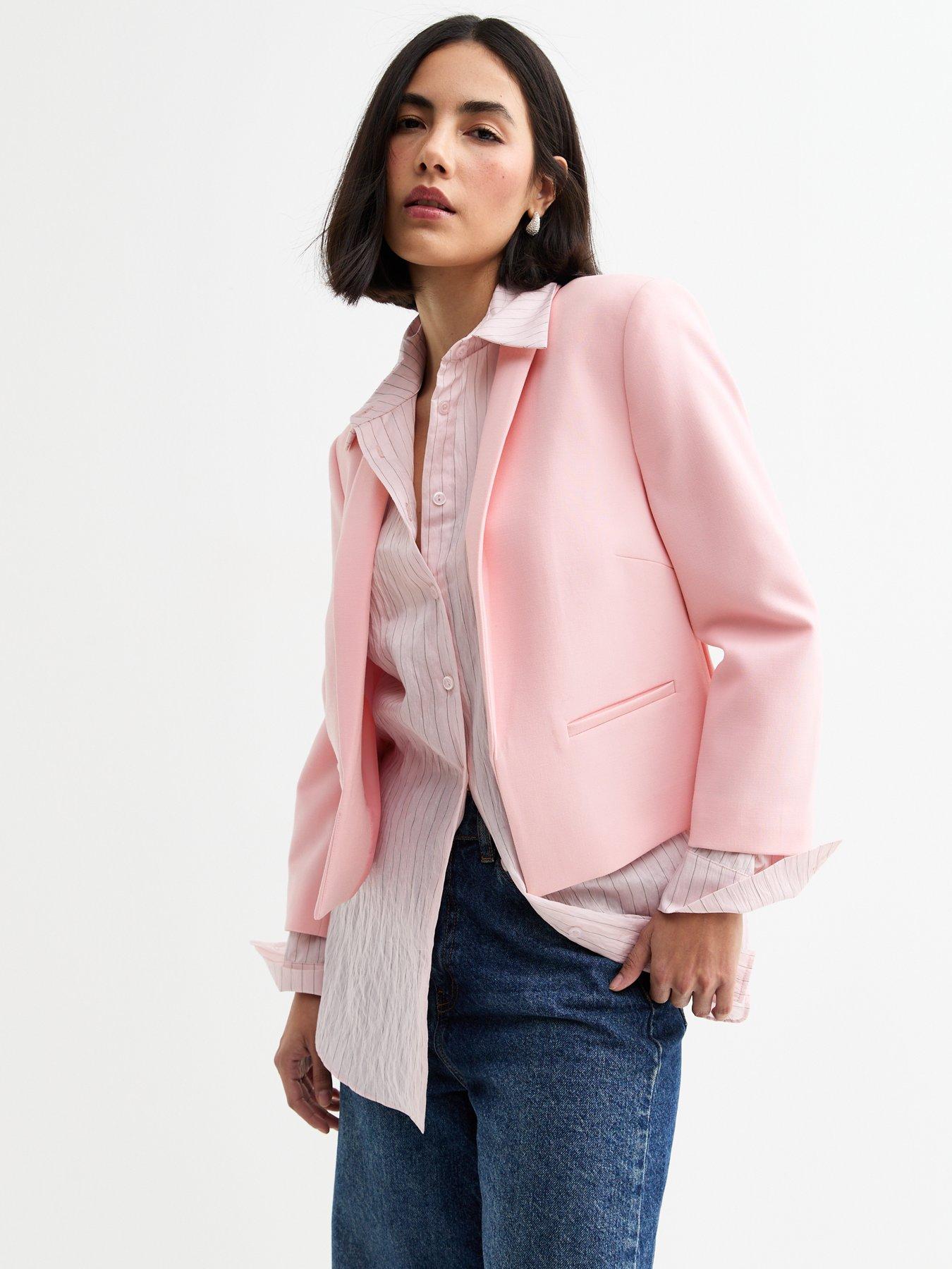 Light pink cropped blazer