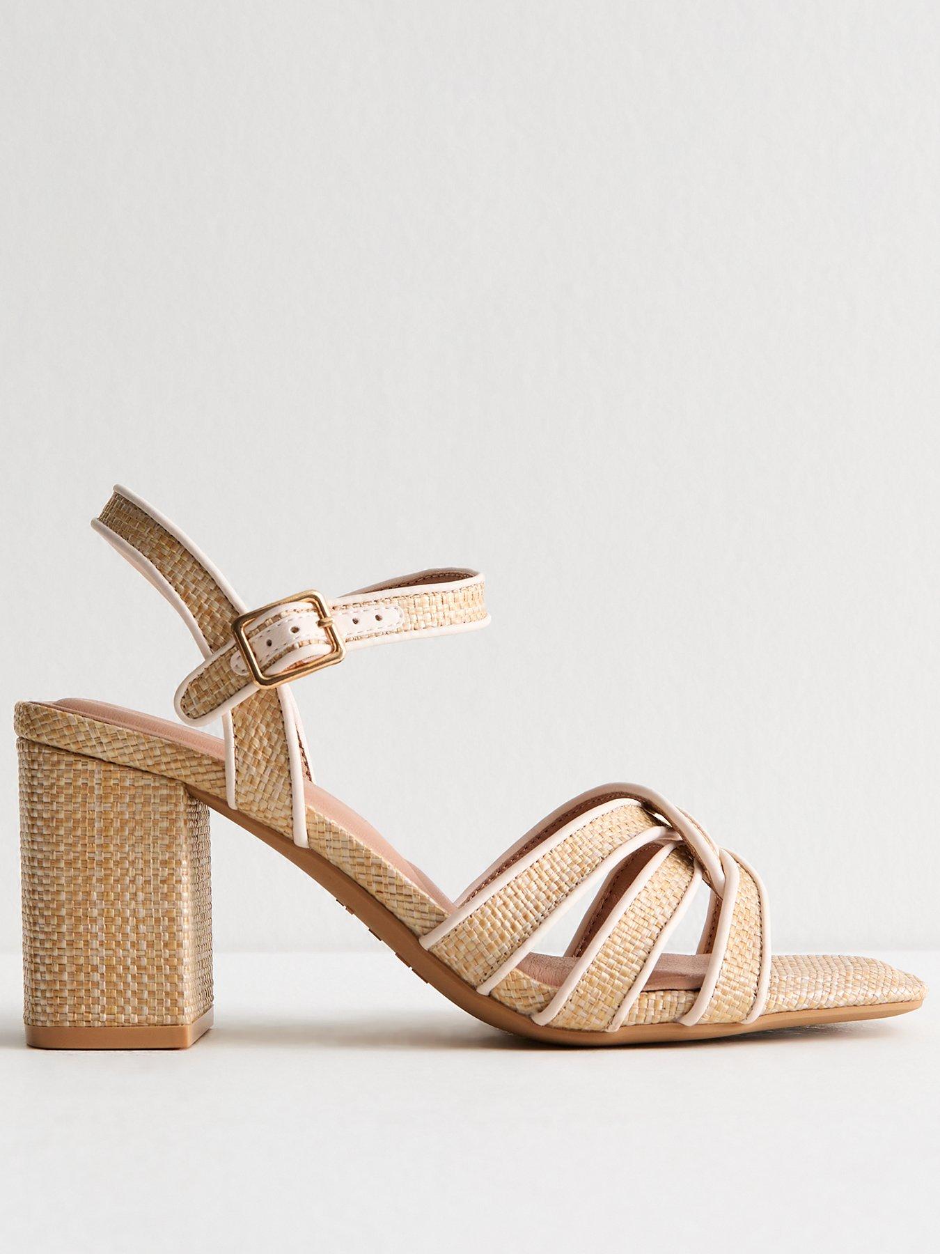 Image of New Look Camel Raffia Look Twist Strap Sandals