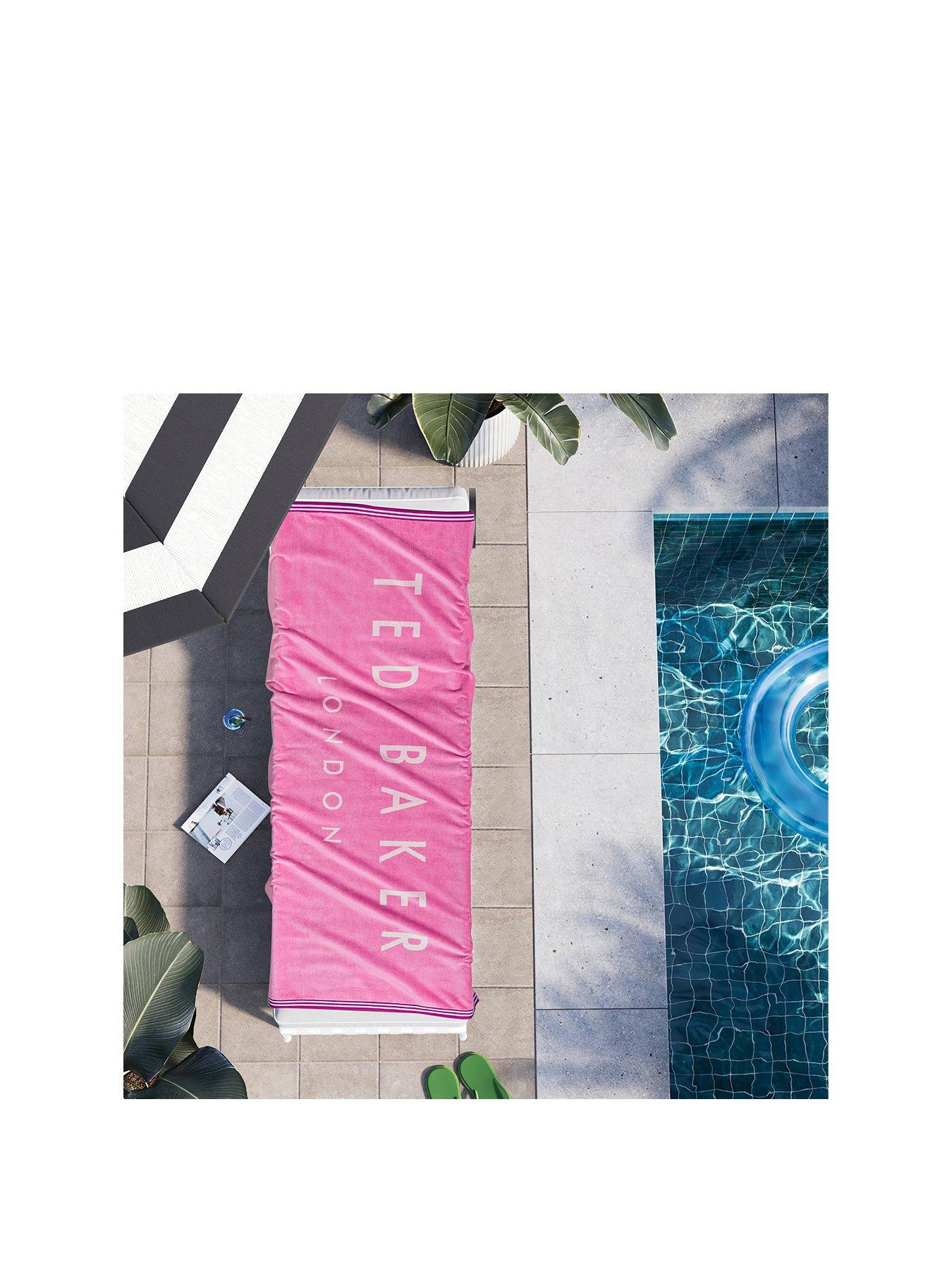 Ted Baker Ted Baker Logo Beach Towels- Pink