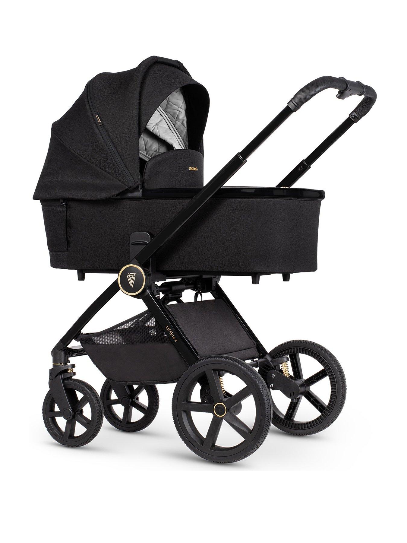 Image 2 of 6 of Venicci Upline 2 - 3in1 Bundle plus Tiago Beige Car Seat and 360 Base - All Black
