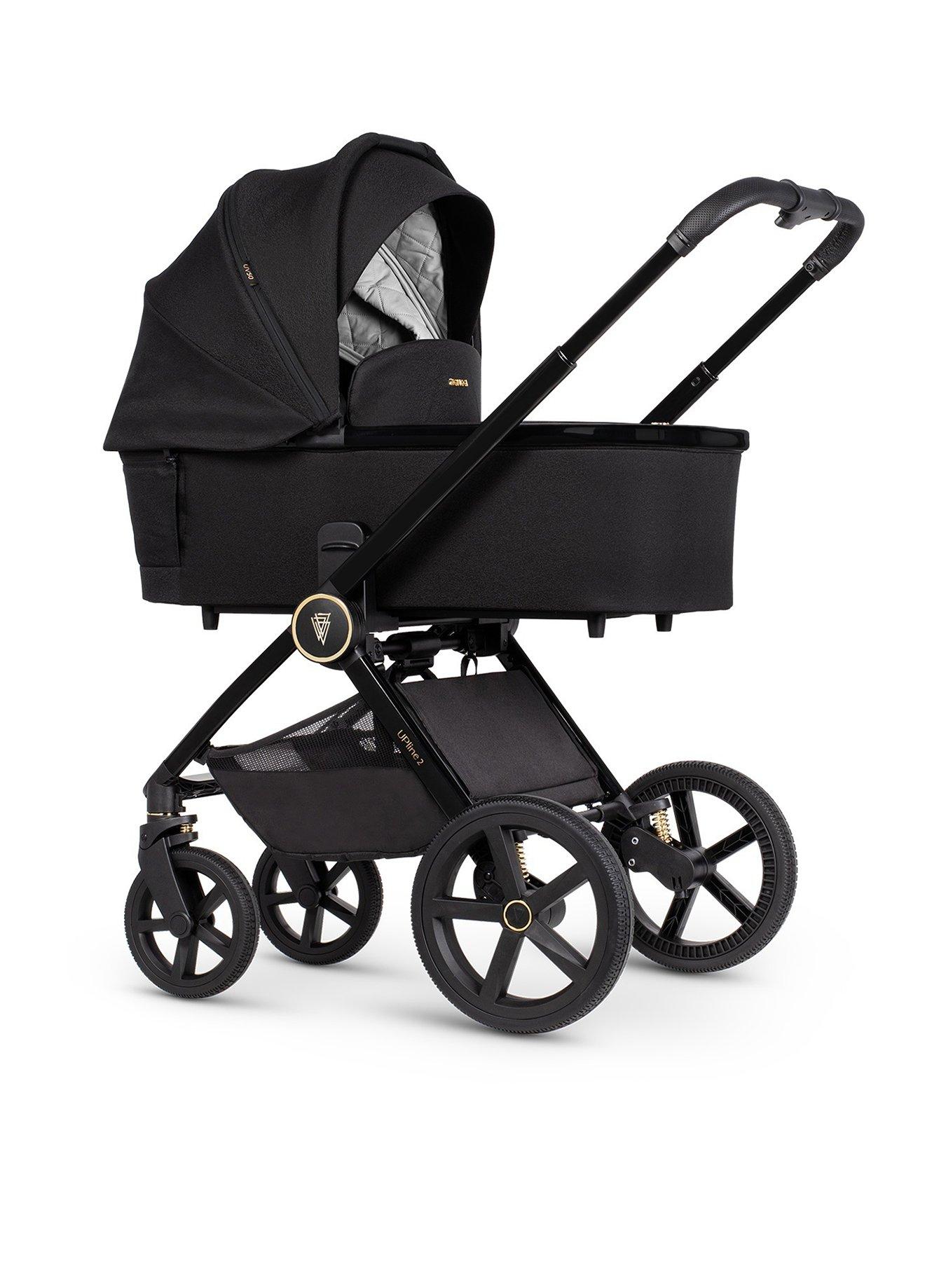 Image 2 of 8 of Venicci Upline 2 - 3in1 Bundle plus Tiago Beige Car Seat and 360 Base - All Black