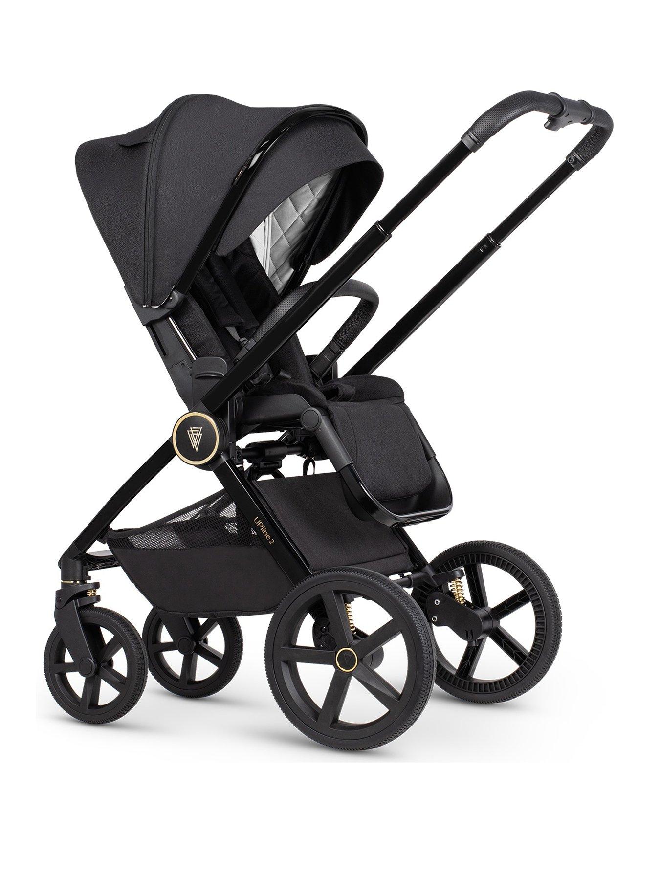 Image 3 of 6 of Venicci Upline 2 - 3in1 Bundle plus Tiago Beige Car Seat and 360 Base - All Black