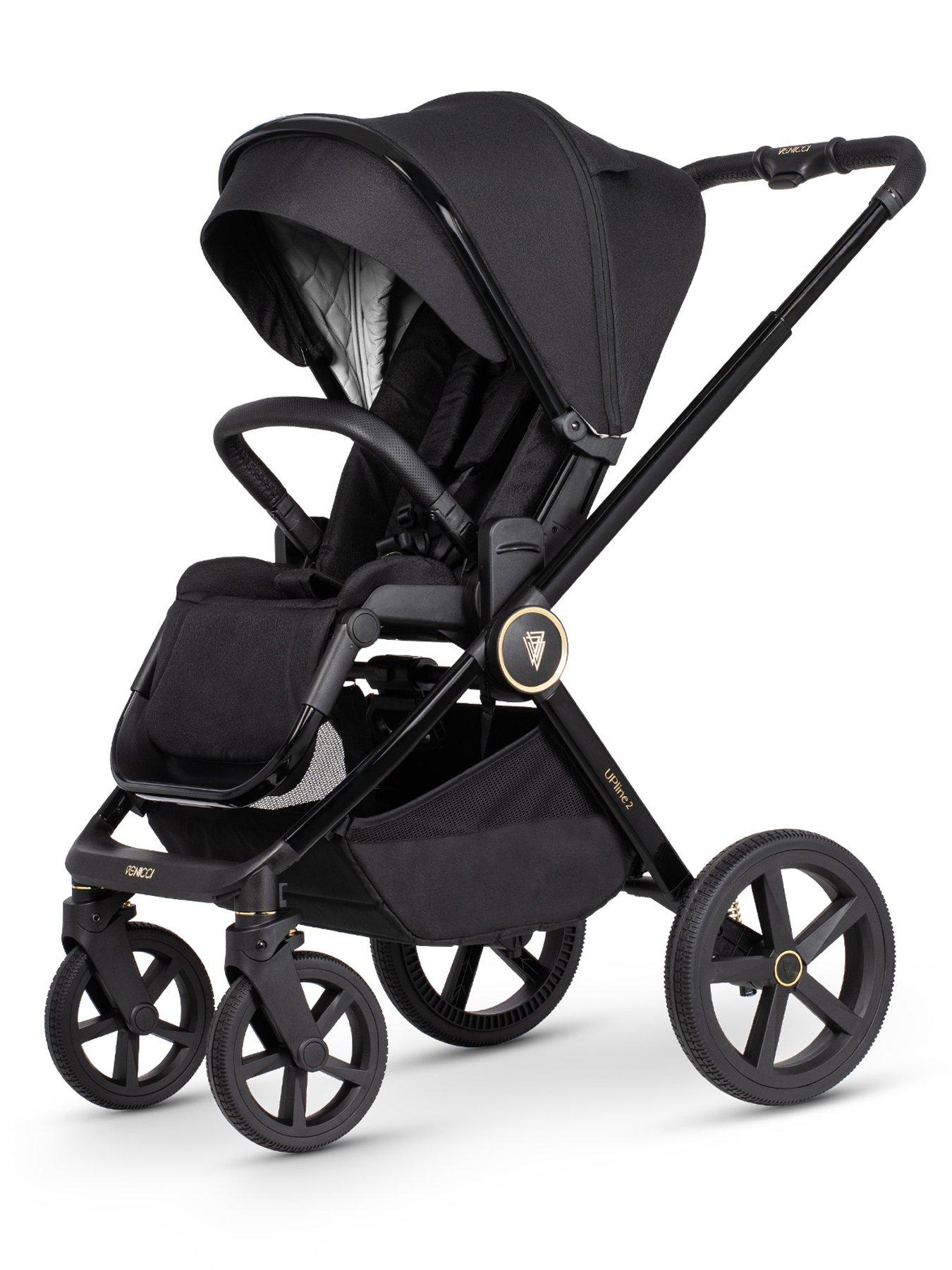 Image 4 of 6 of Venicci Upline 2 - 3in1 Bundle plus Tiago Beige Car Seat and 360 Base - All Black
