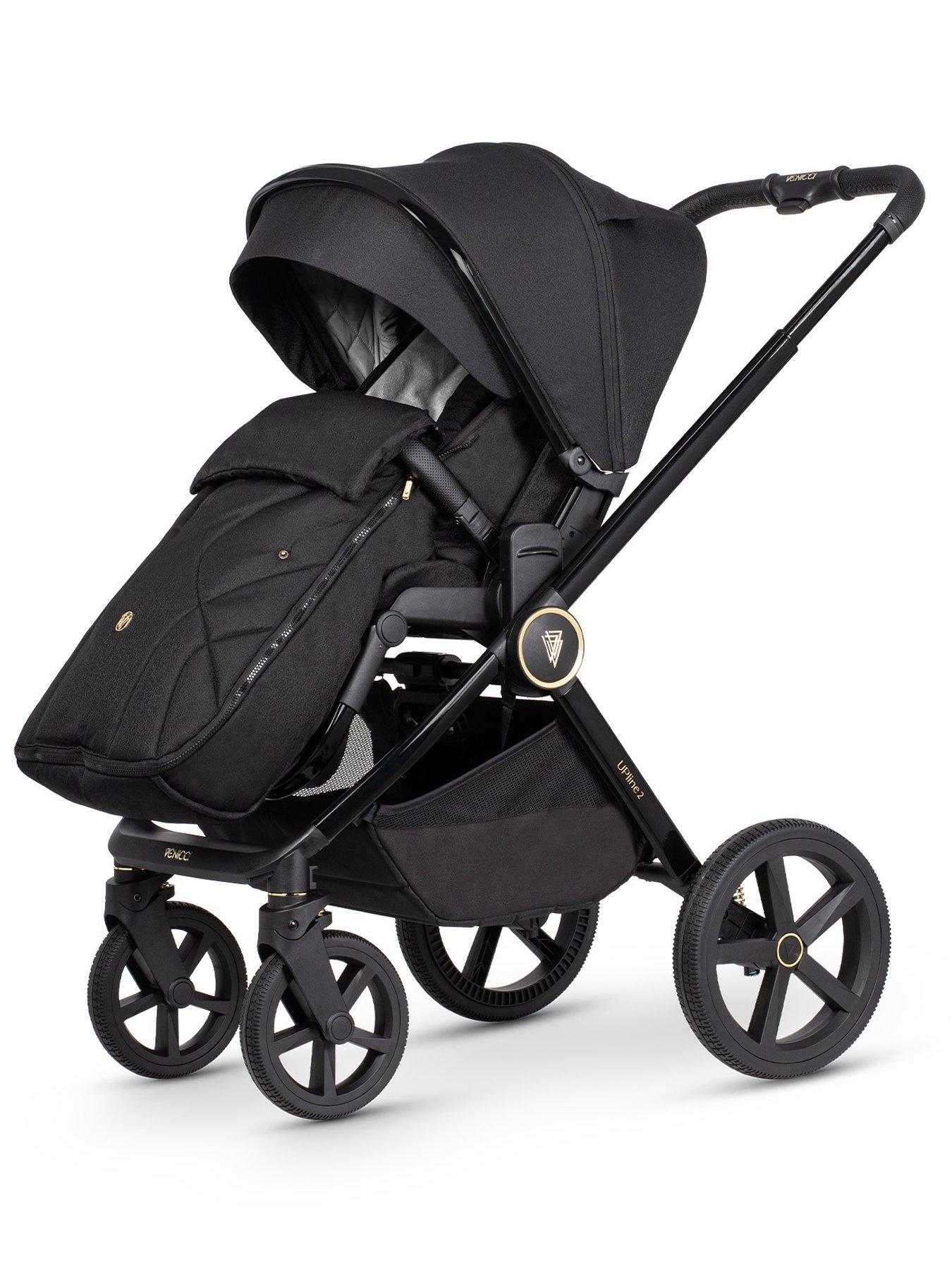 Image 4 of 8 of Venicci Upline 2 - 3in1 Bundle plus Tiago Beige Car Seat and 360 Base - All Black