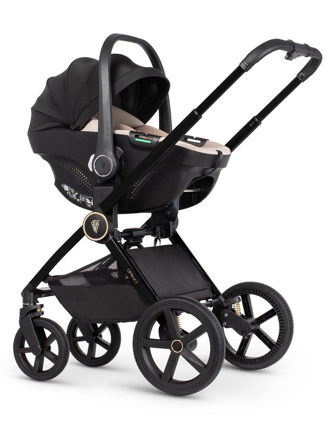 Image 5 of 6 of Venicci Upline 2 - 3in1 Bundle plus Tiago Beige Car Seat and 360 Base - All Black