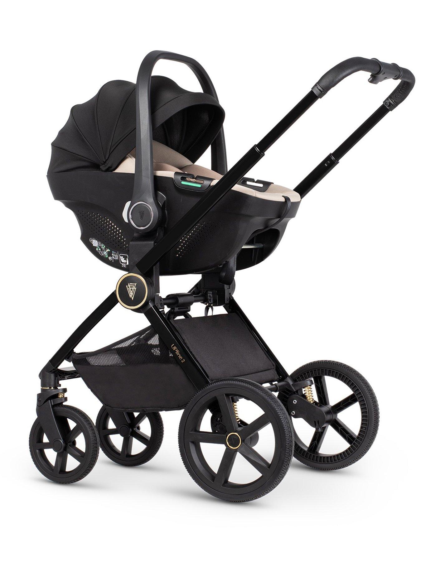 Image 5 of 8 of Venicci Upline 2 - 3in1 Bundle plus Tiago Beige Car Seat and 360 Base - All Black