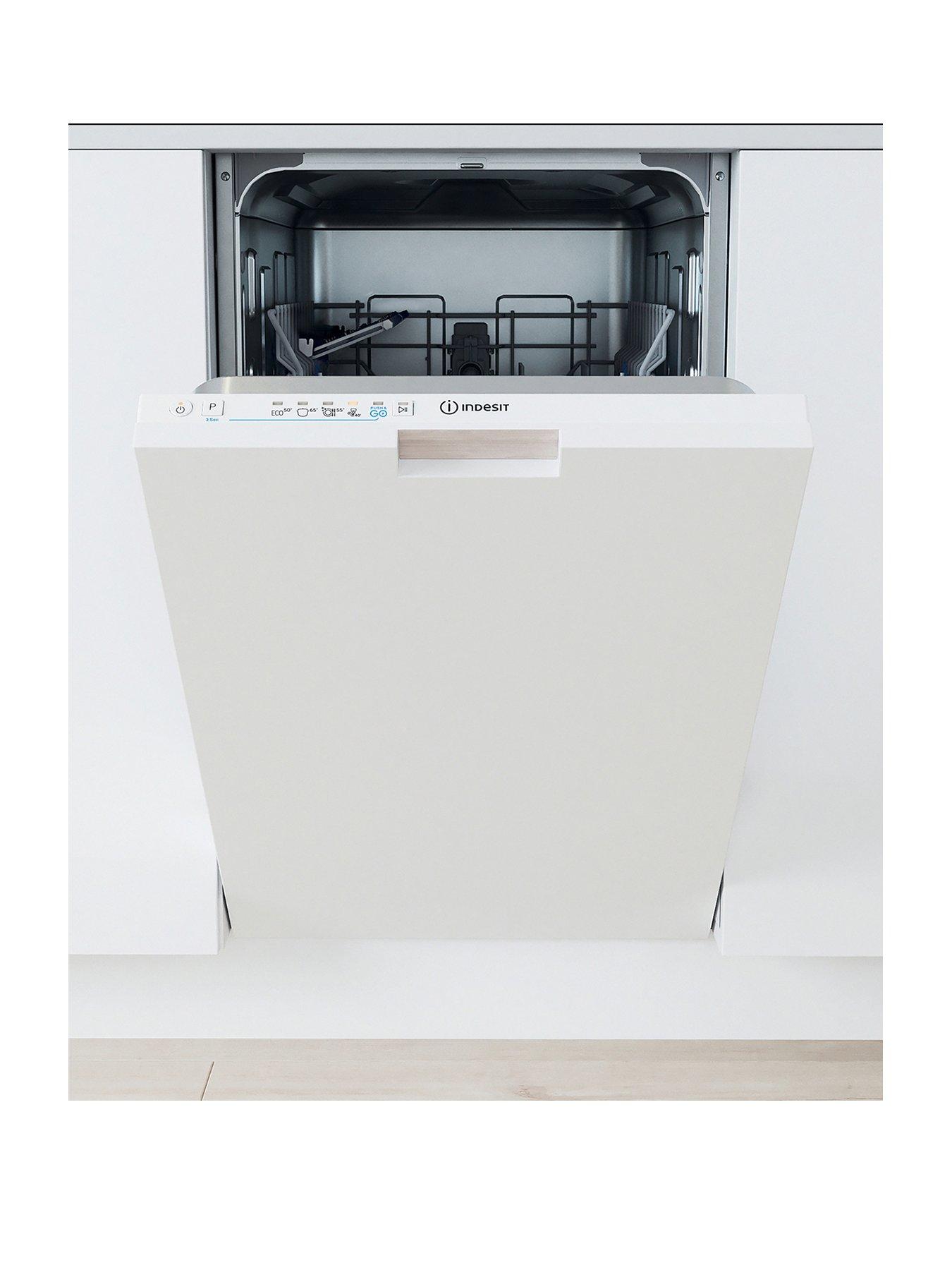 undefined Indesit IN2ID10CS80UK Push&Go Integrated Slimline Dishwasher - White