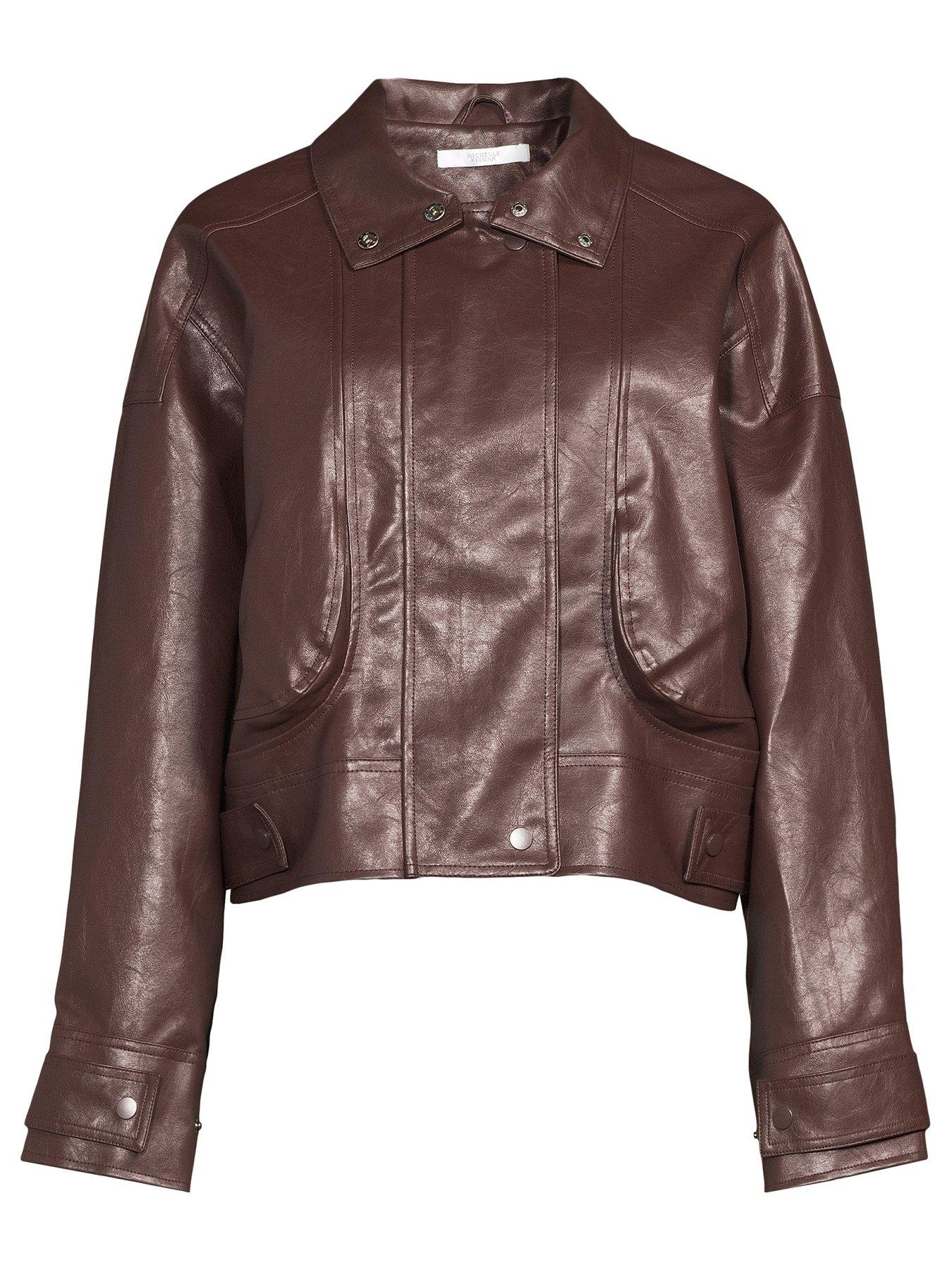 michelle-keegan-pu-leather-jacket-chocolate-browndetail