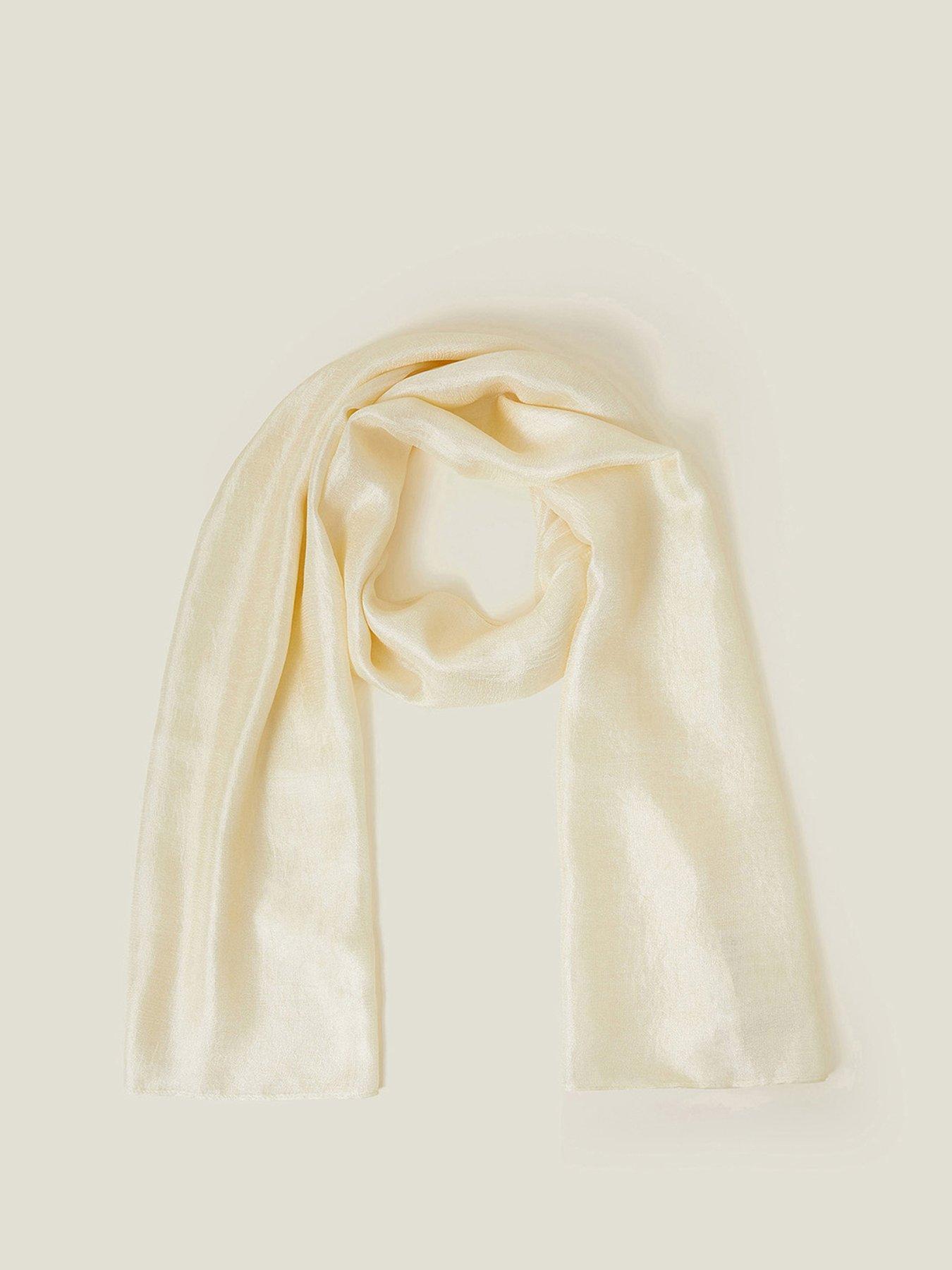 Image 1 of 3 of Accessorize Sammy Shimmer Scarf - Ivory